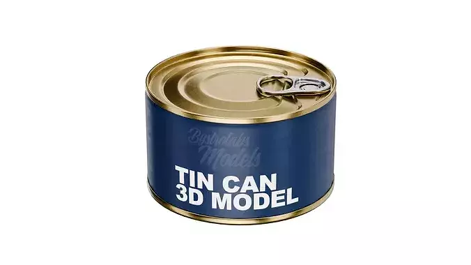 Tin Can Packaging Low-poly 3D model