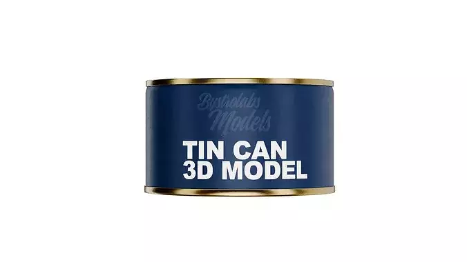Tin Can Packaging Low-poly 3D model 7