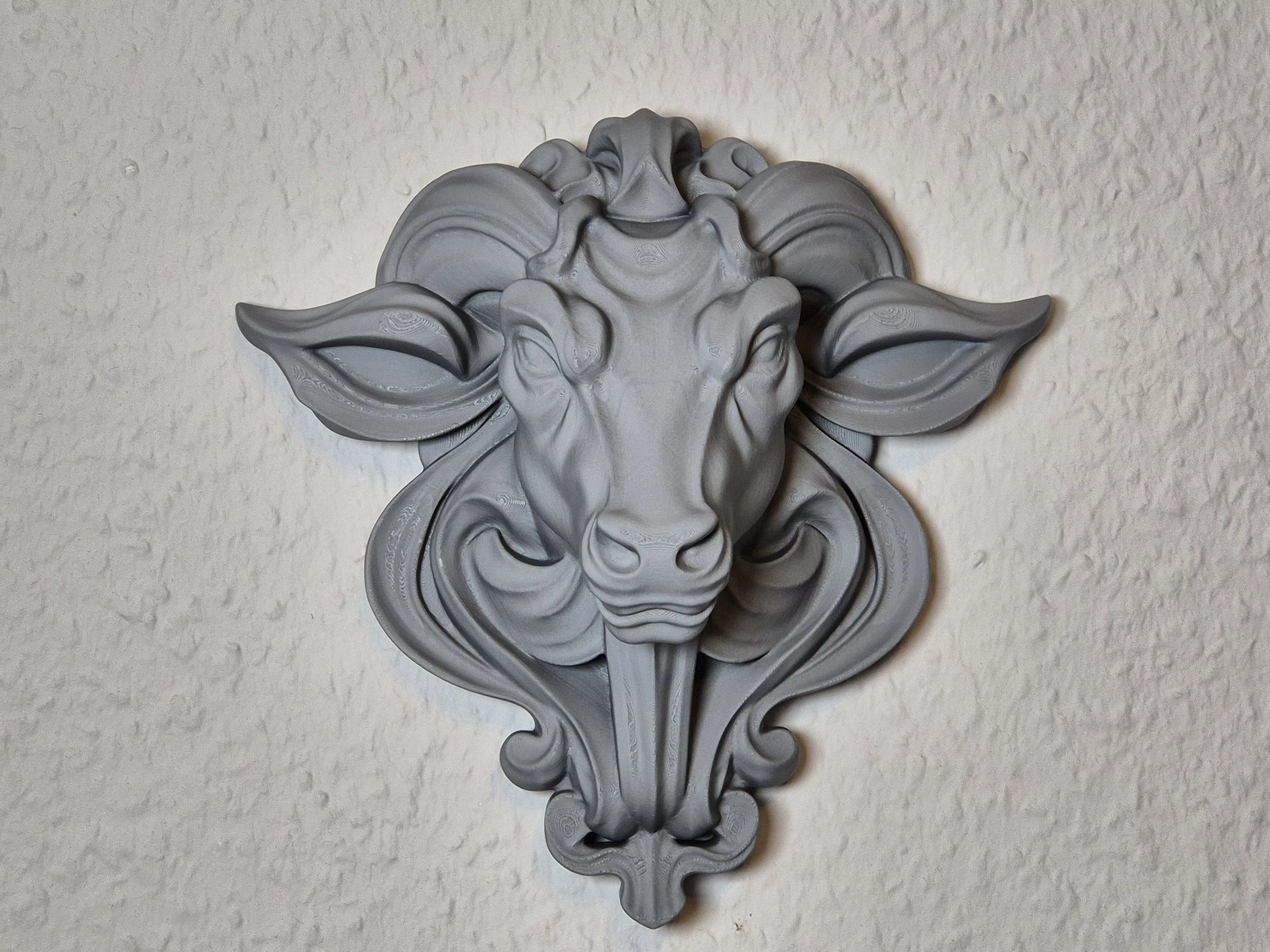 Baroque Style Ram Aries Wall Sculpture 3D print model