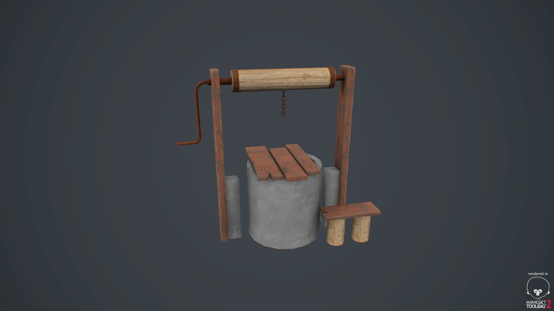 Well free 3D model Free low-poly 3D model_0