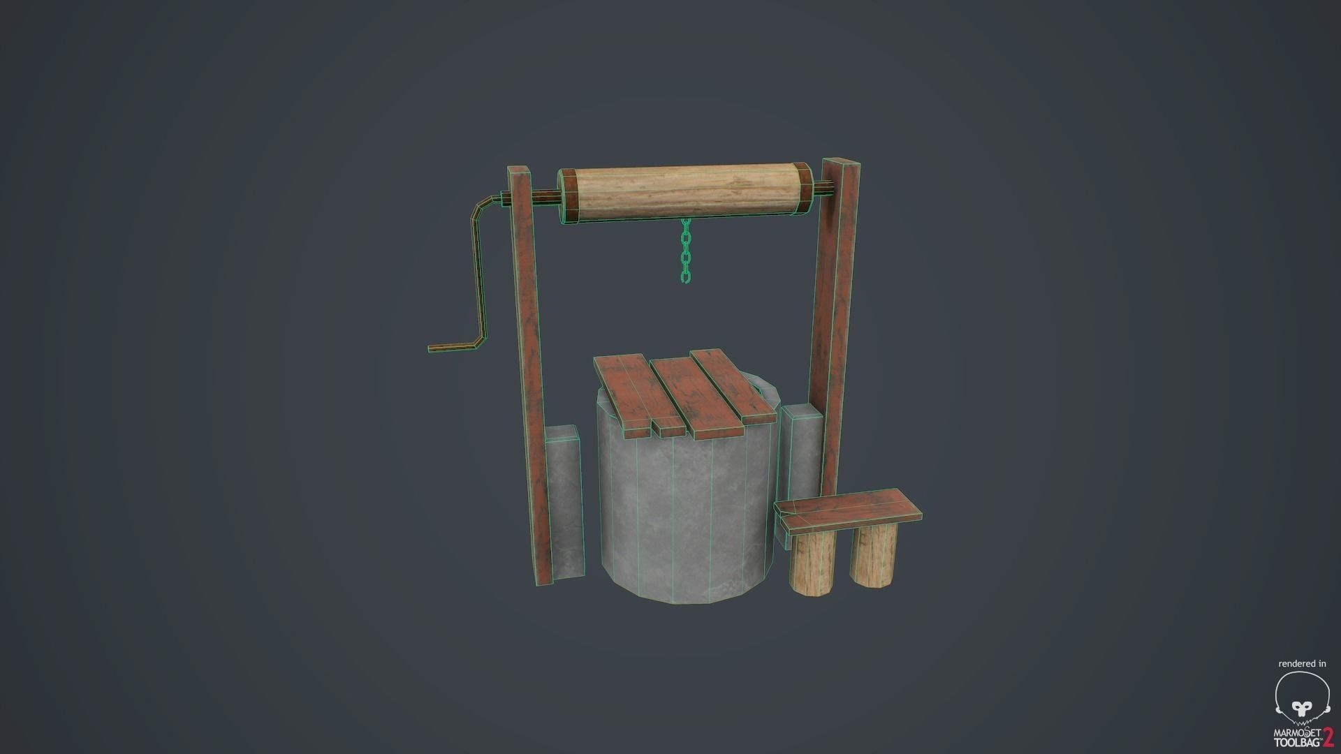 Well free 3D model Free low-poly 3D model_6