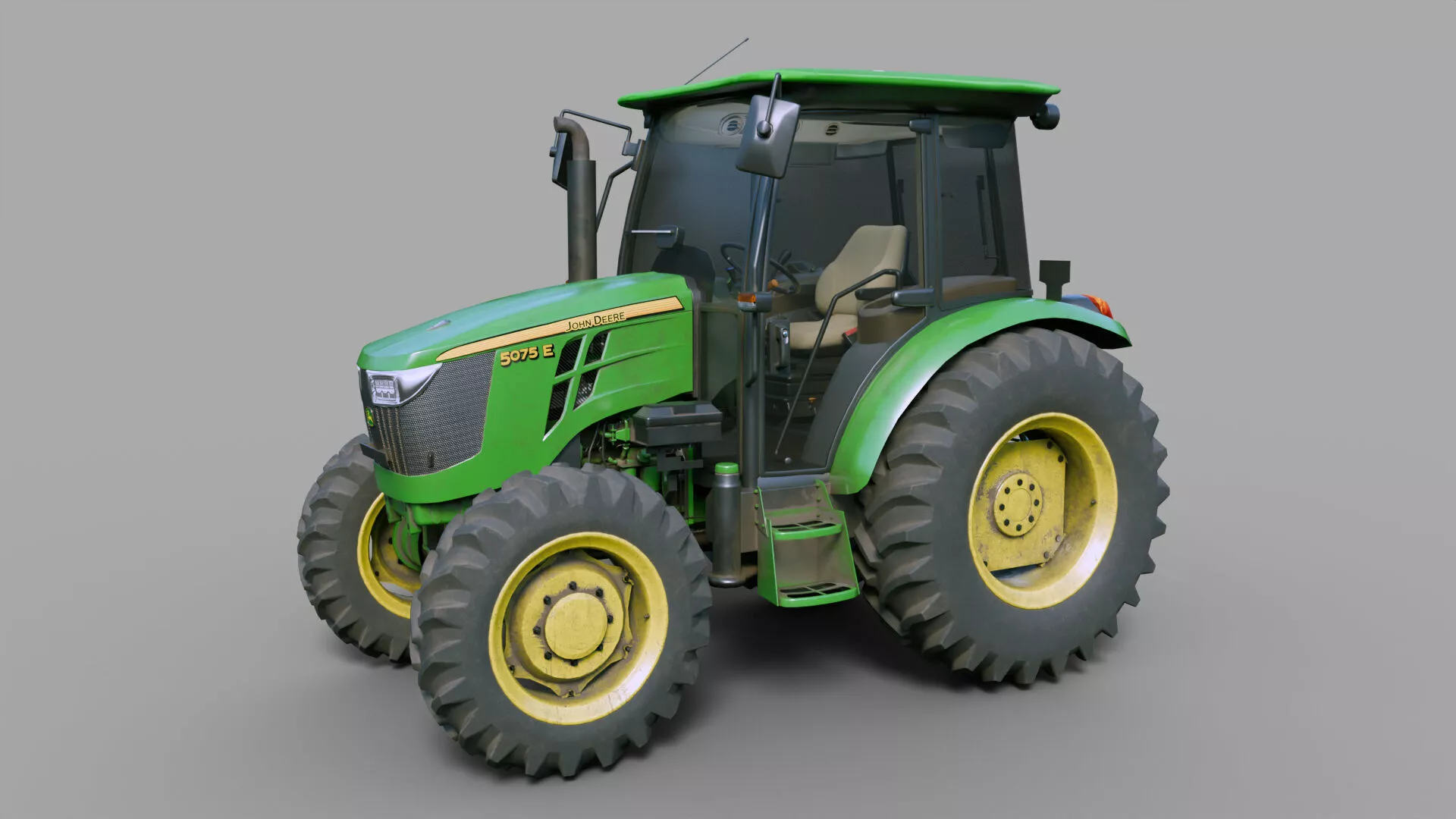 Game Ready John Deere 5075 Tractor Low-poly 3D model