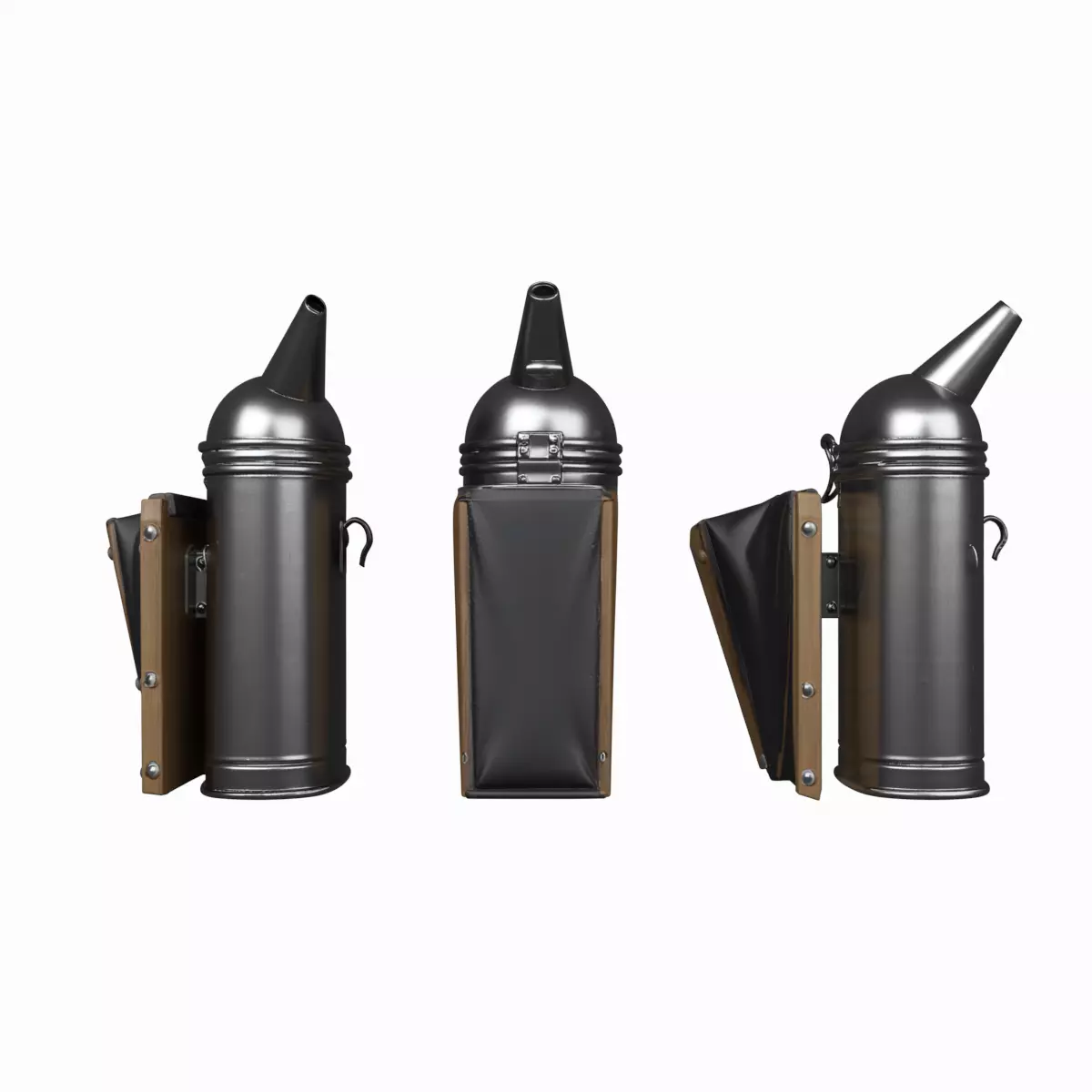 3D Model Classic Beekeeper Bellows Smoker Stainless Steel 3D model