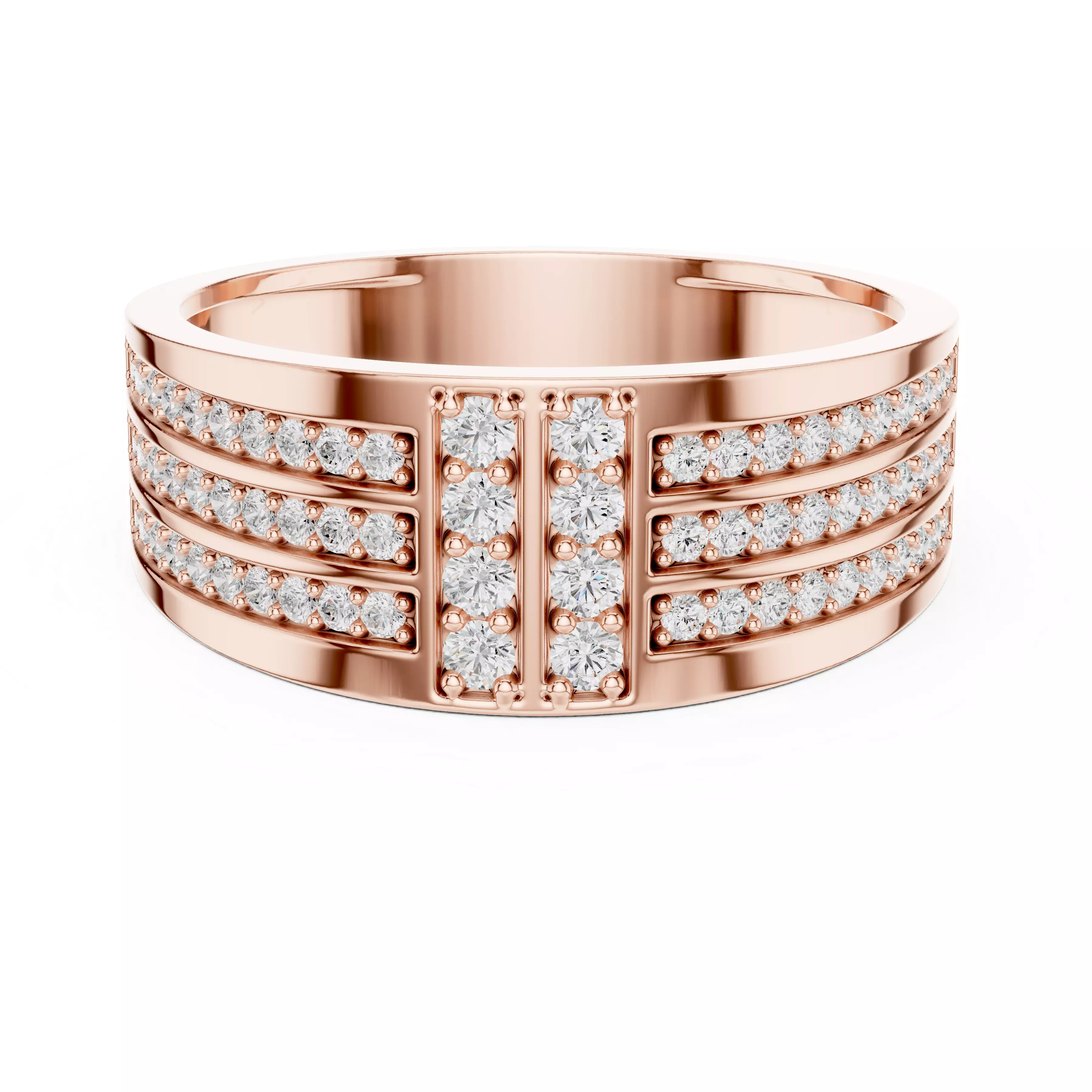 Diamond Band Ring 3dm stl renders details animation 3D print model