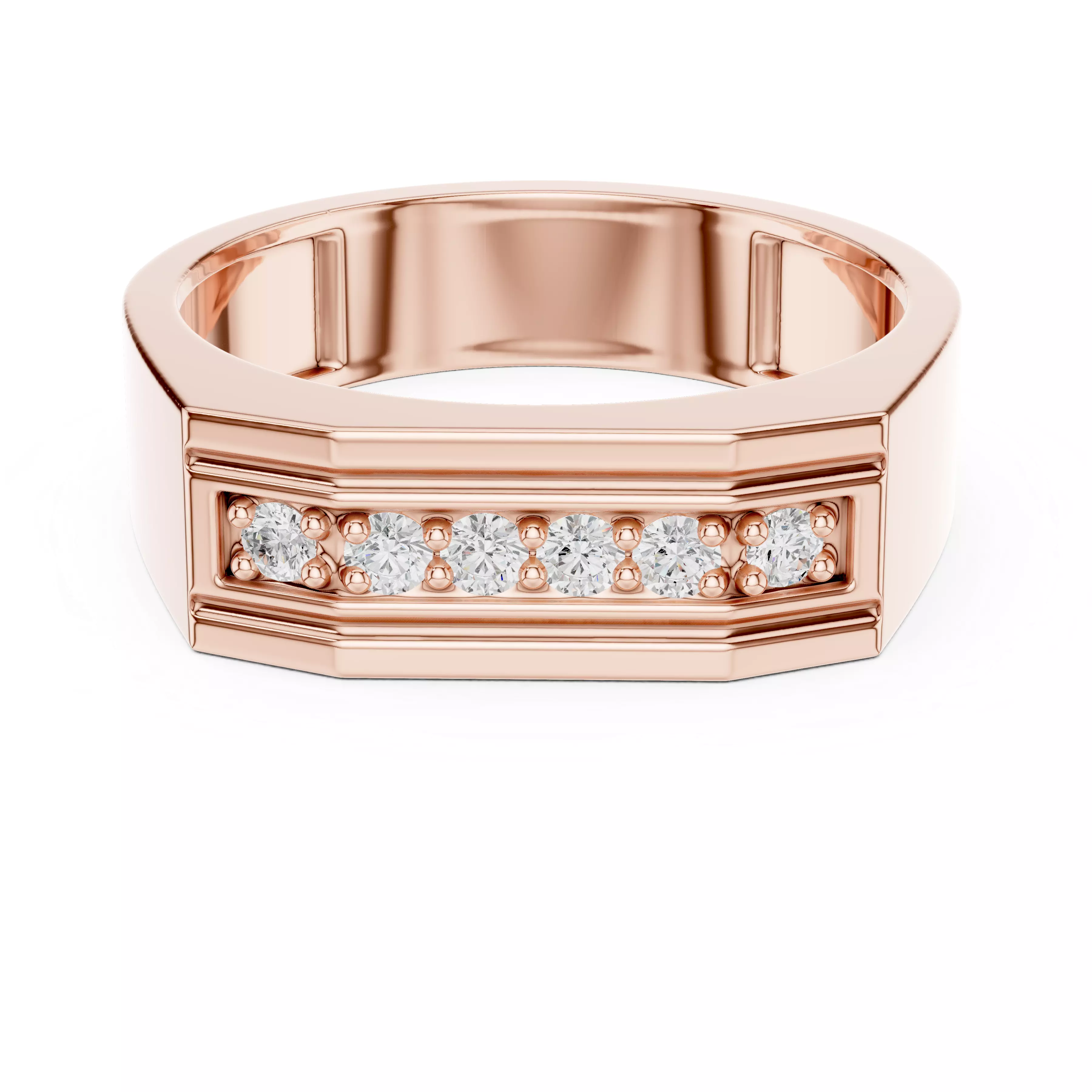 Diamond Band Ring 3dm stl renders details animation 3D print model