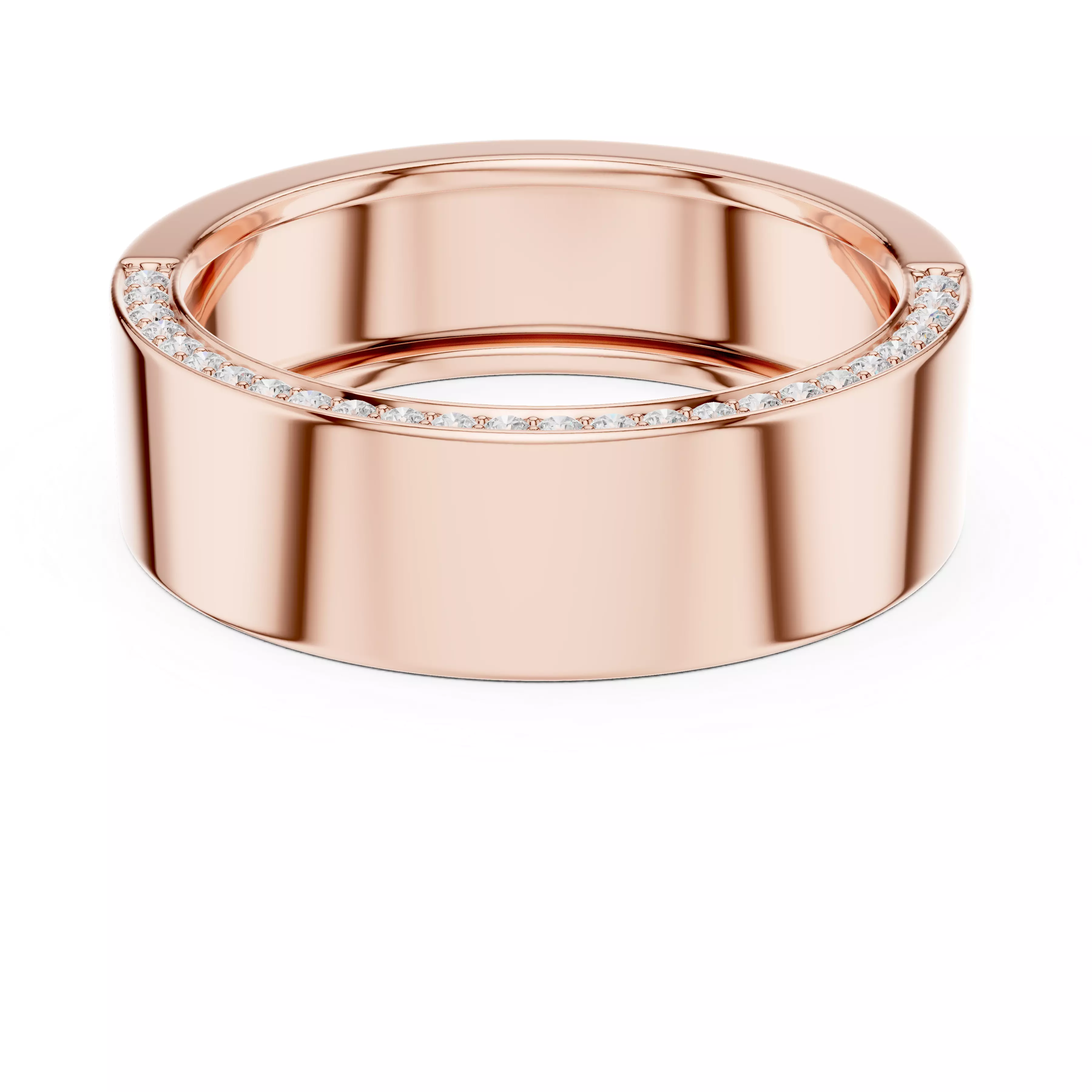 Diamond Band Ring 3dm stl renders details animation 3D print model