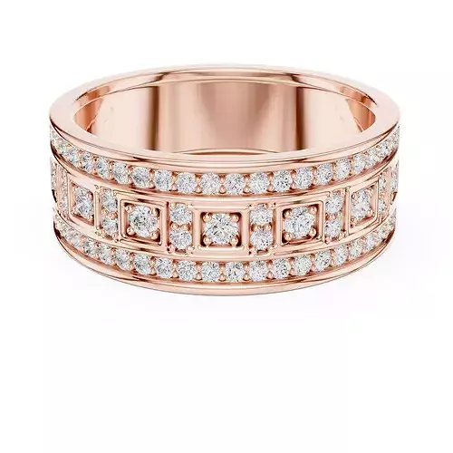 Diamond Band Ring 3dm stl renders details animation