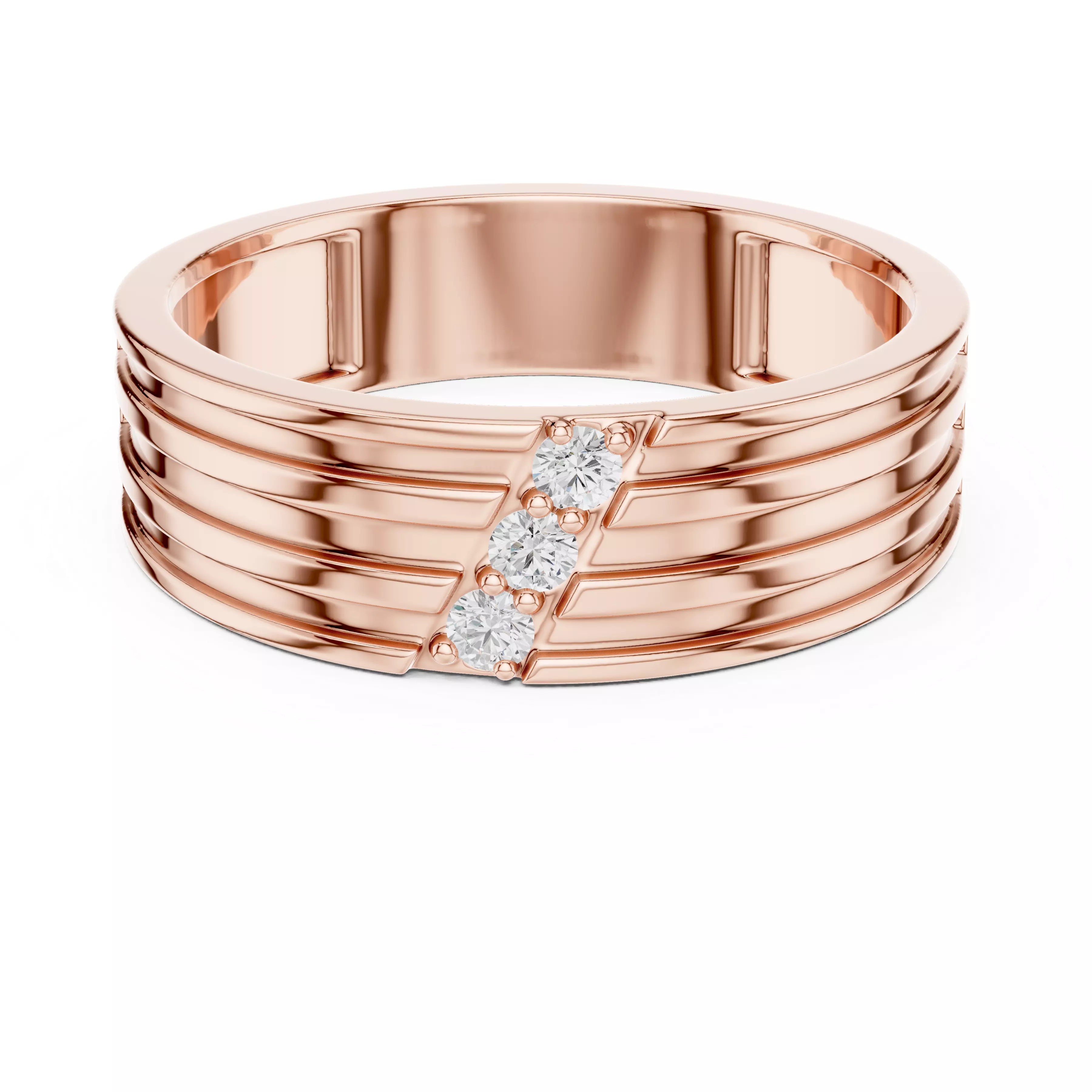 Diamond Band Ring 3dm stl renders details animation 3D print model