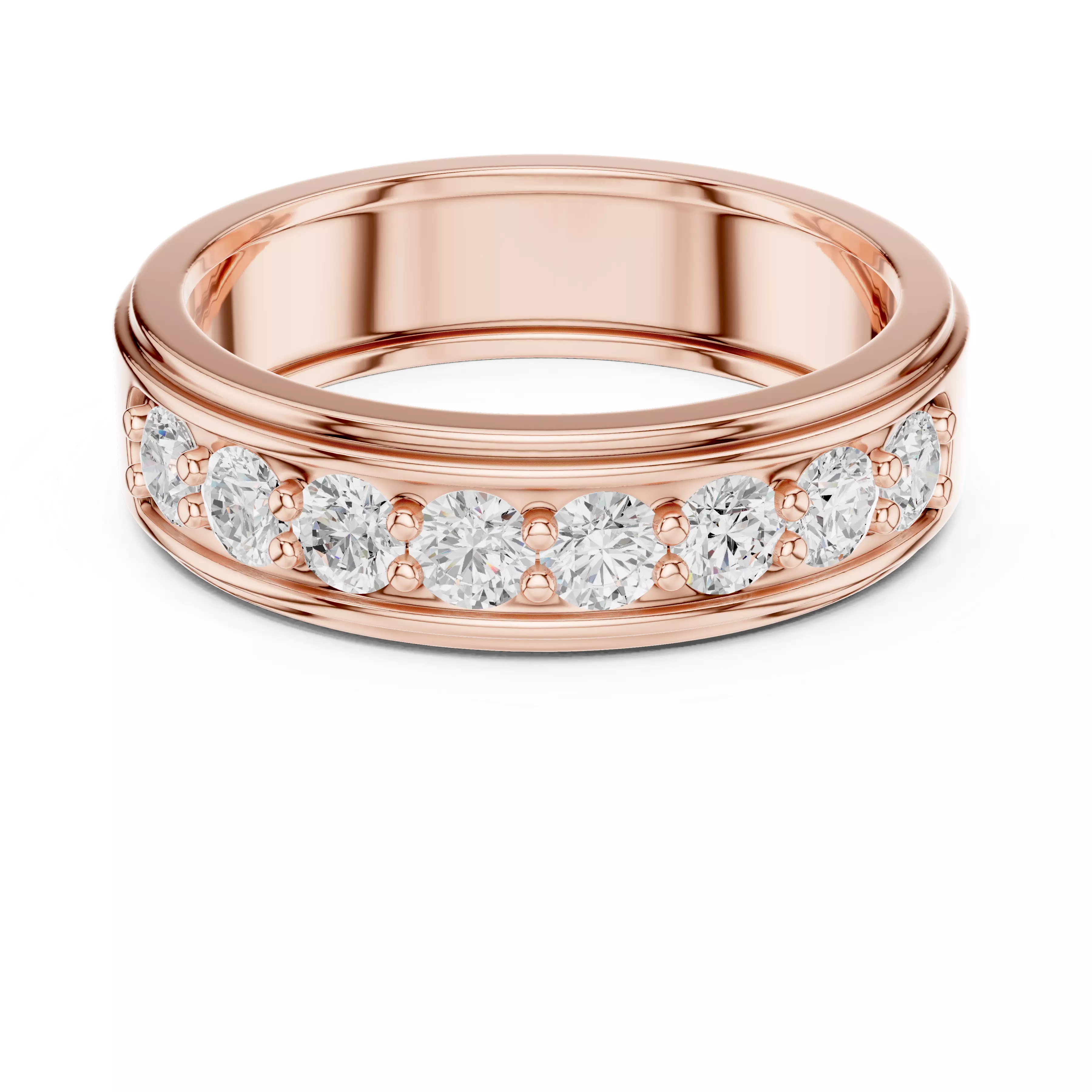 Diamond Band Ring 3dm stl renders details animation 3D print model