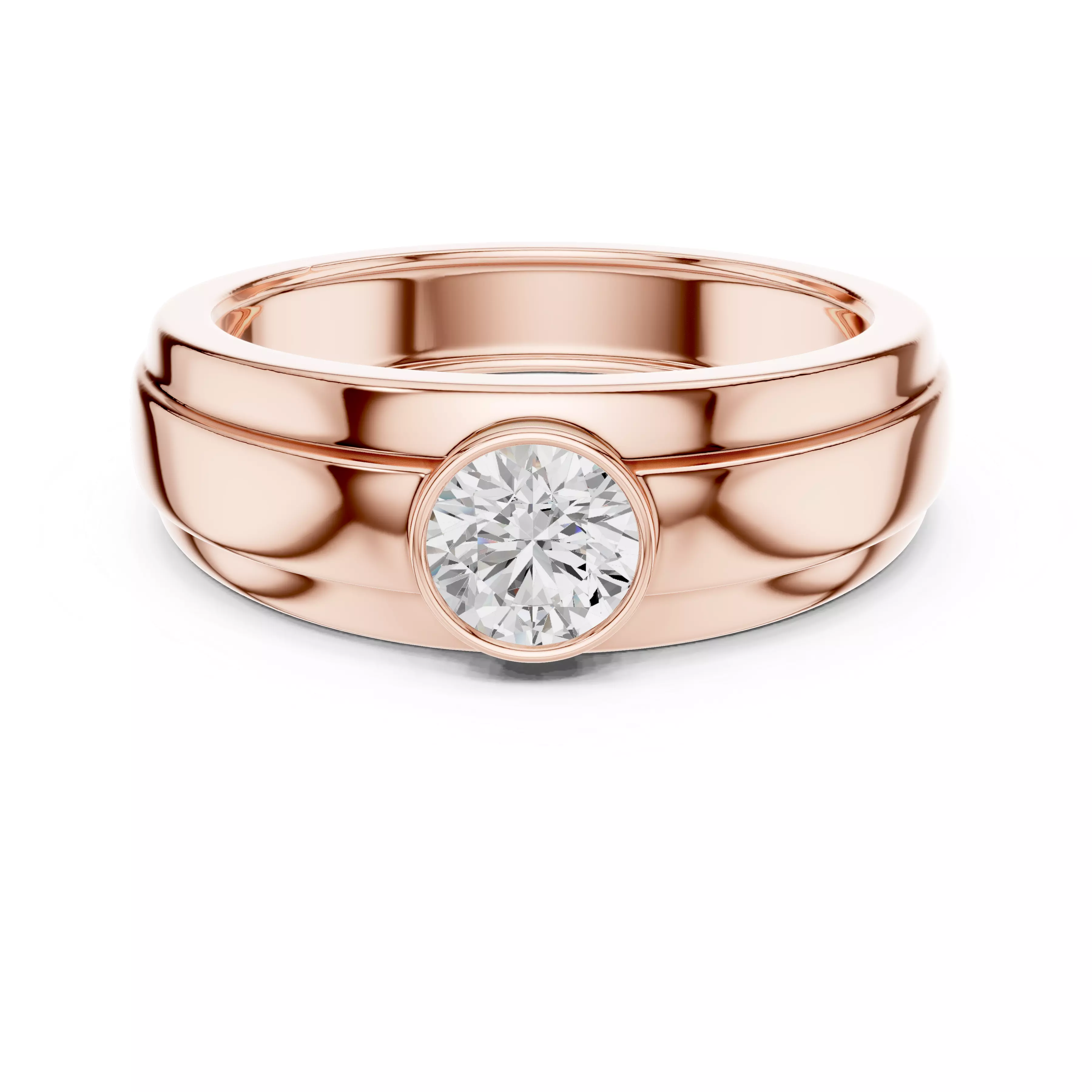 Diamond Band Ring 3dm stl renders details animation 3D print model
