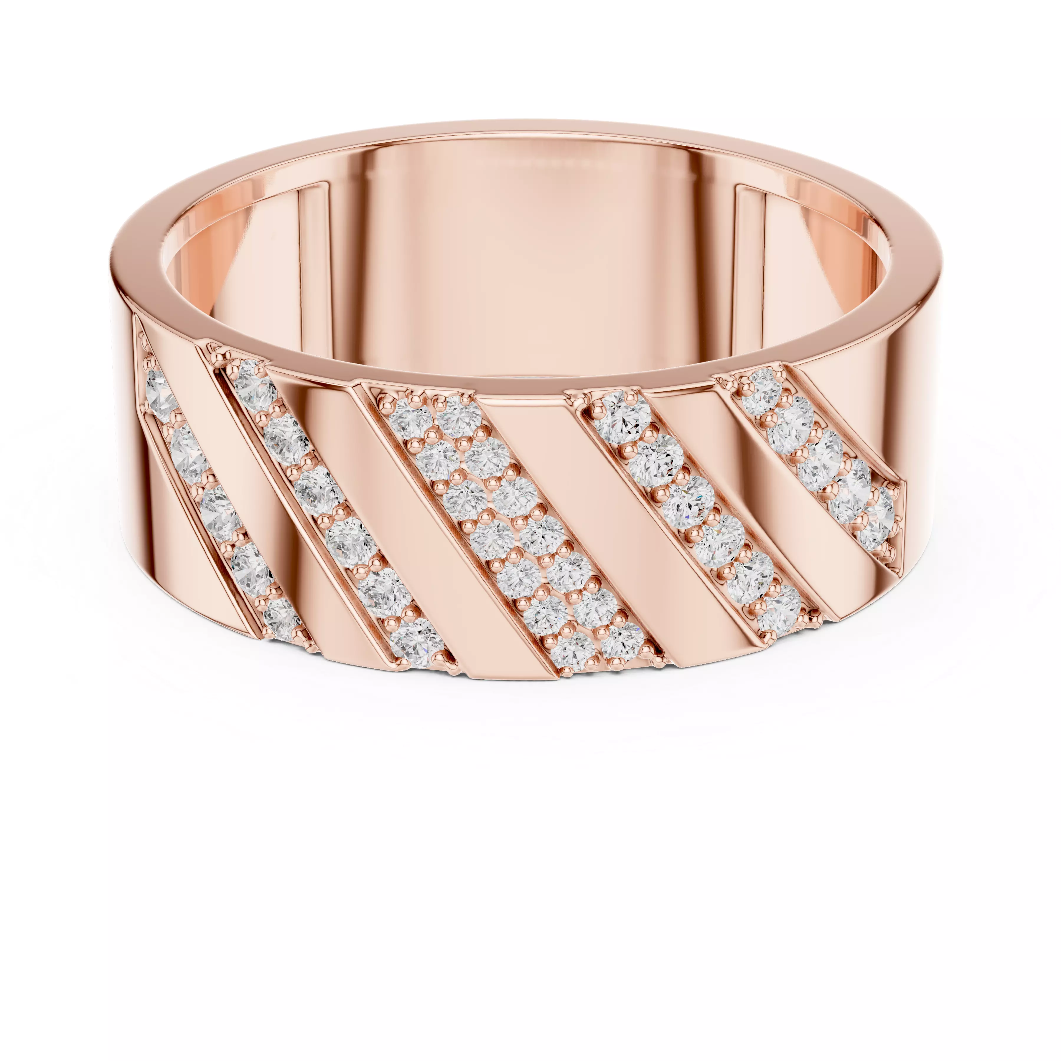 Diamond Band Ring 3dm stl renders details animation 3D print model