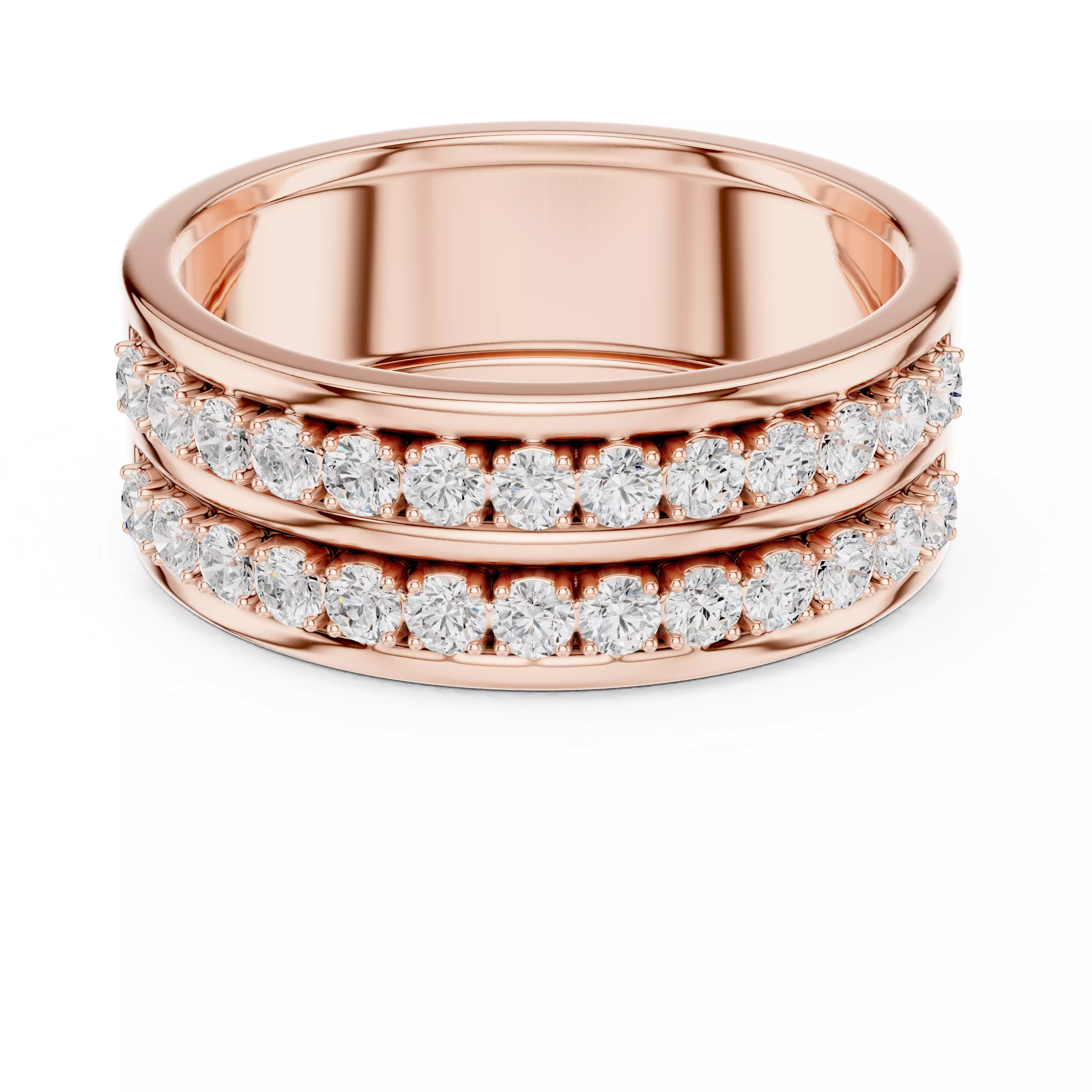 Diamond Band Ring 3dm stl renders details animation 3D print model