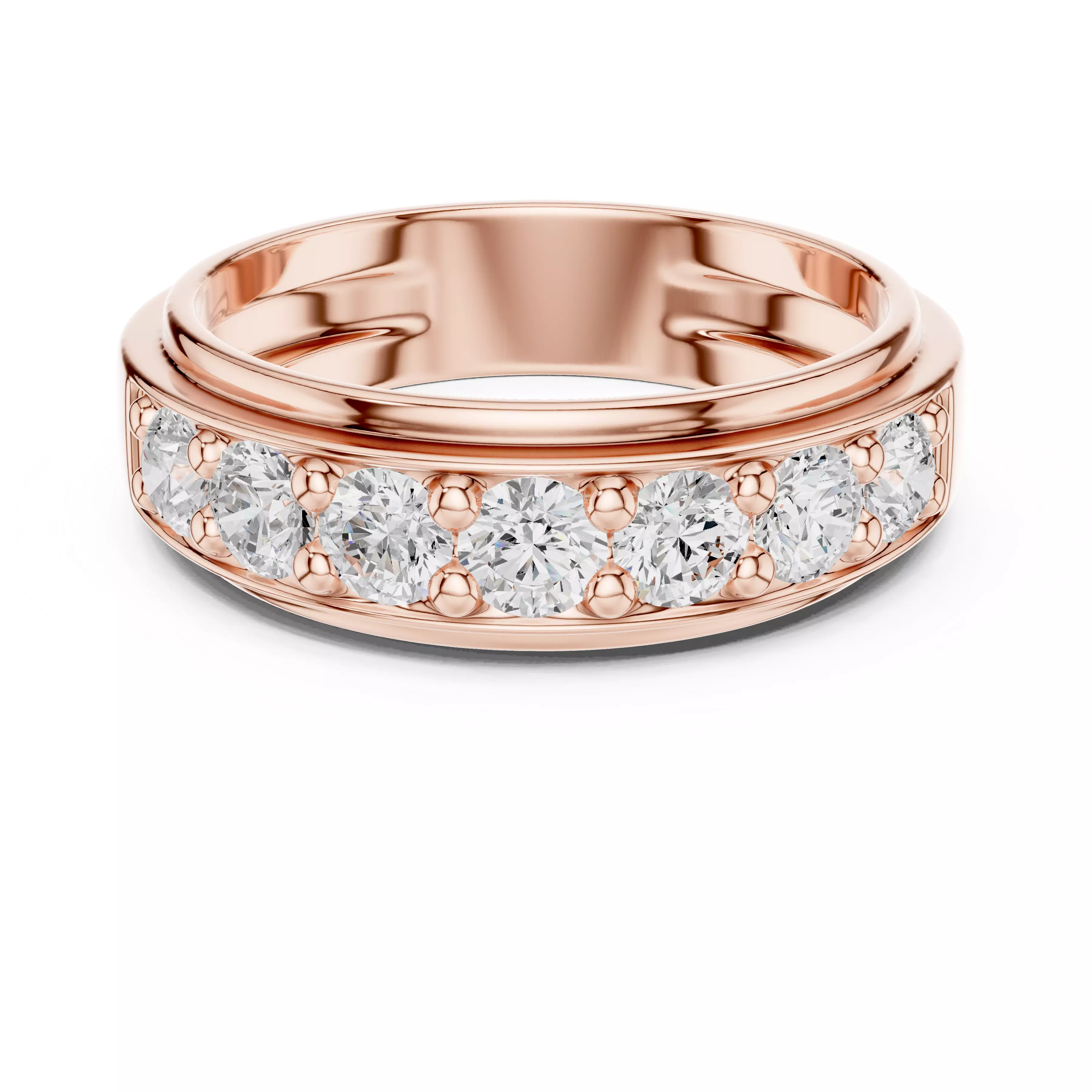 Diamond Band Ring 3dm stl renders details animation 3D print model