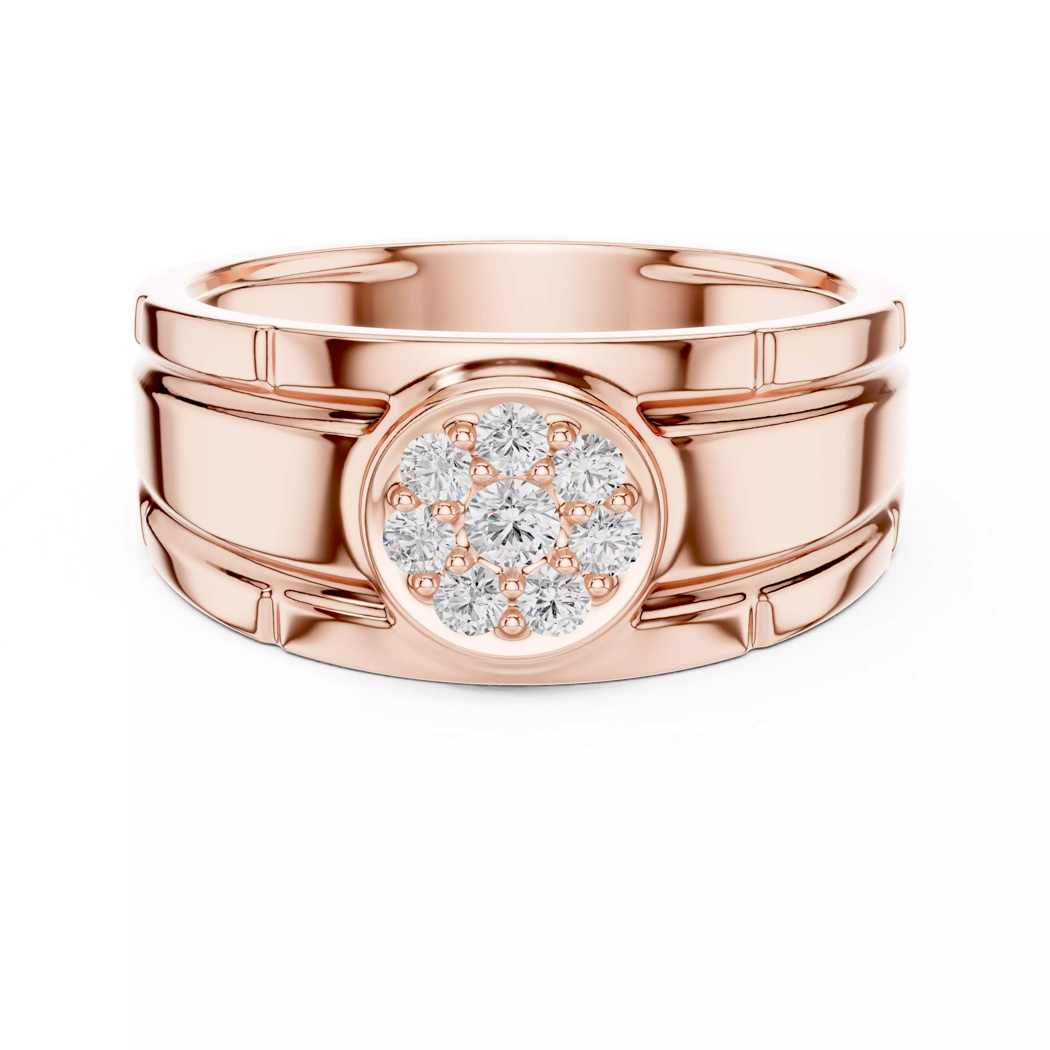 Diamond Band Ring 3dm stl renders details animation 3D print model