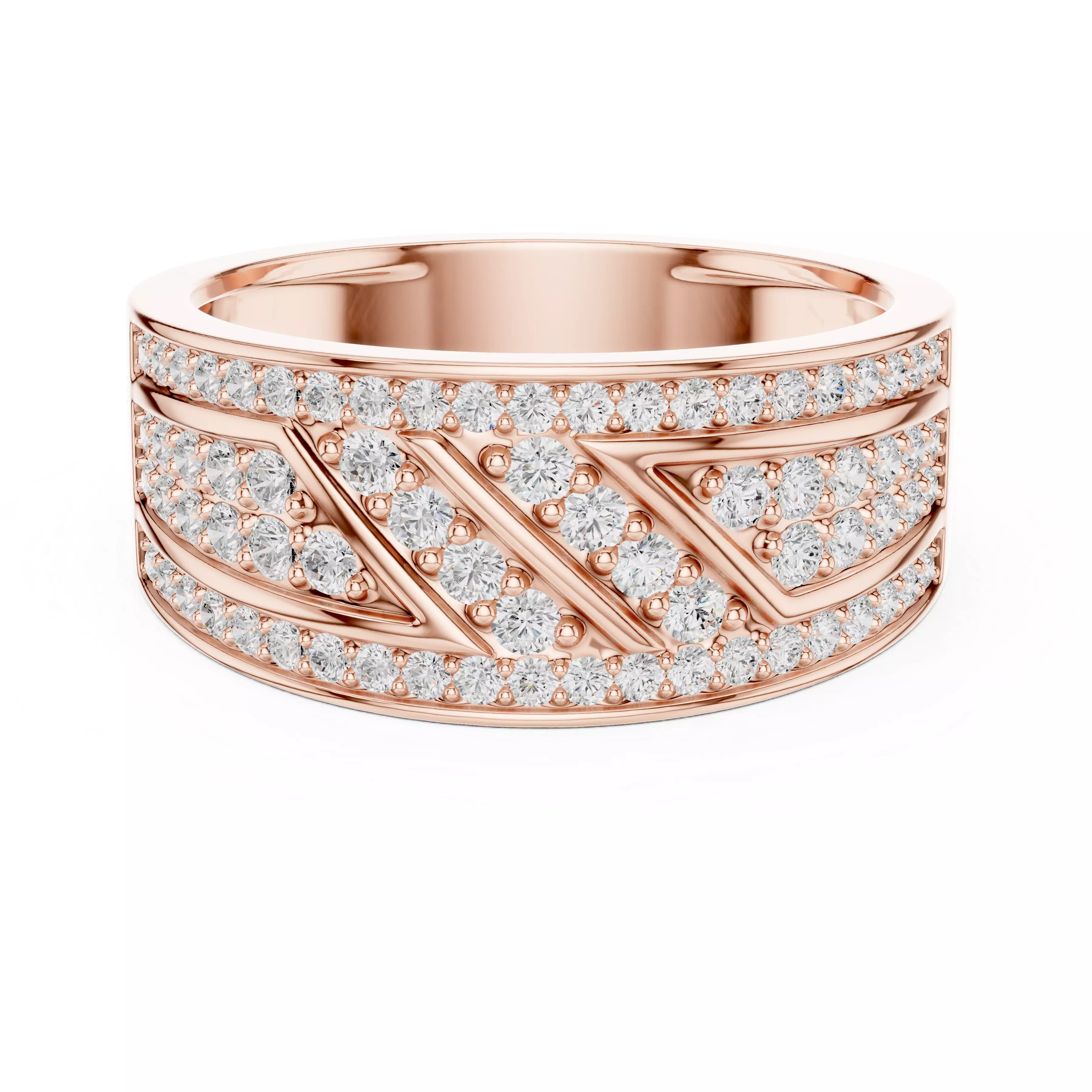 Diamond Band Ring 3dm stl renders details animation 3D print model