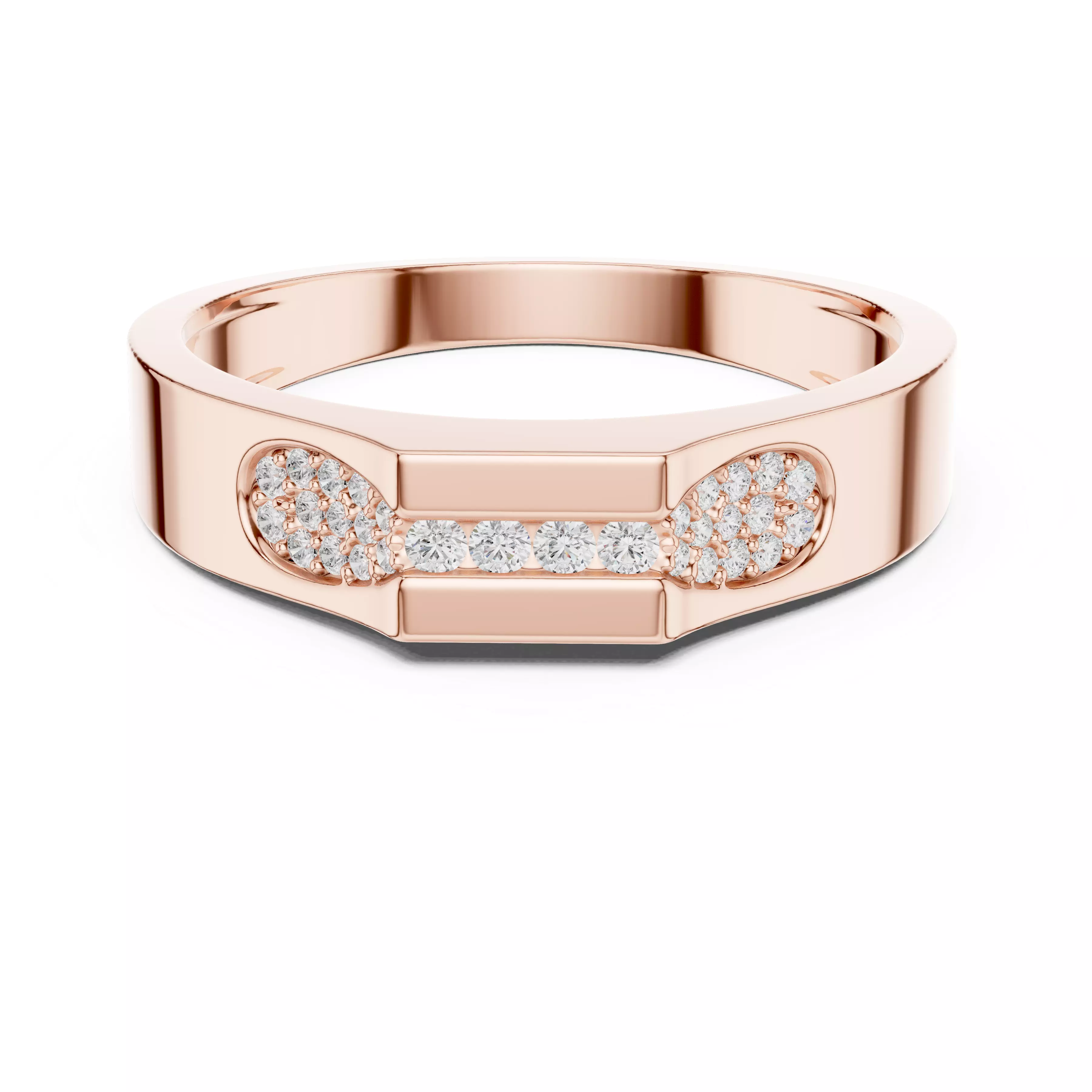 Diamond Band Ring 3dm stl renders details animation 3D print model