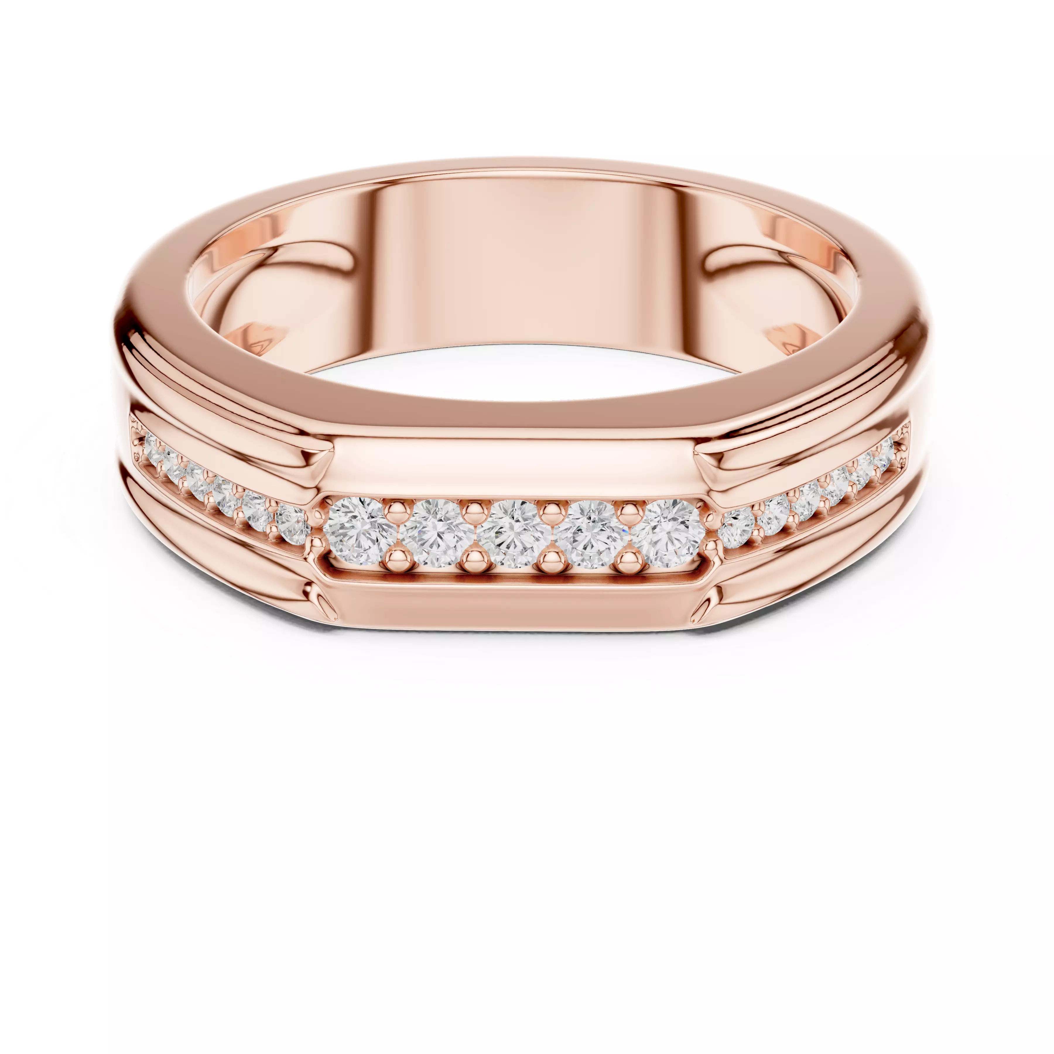Diamond Band Ring 3dm stl renders details animation 3D print model