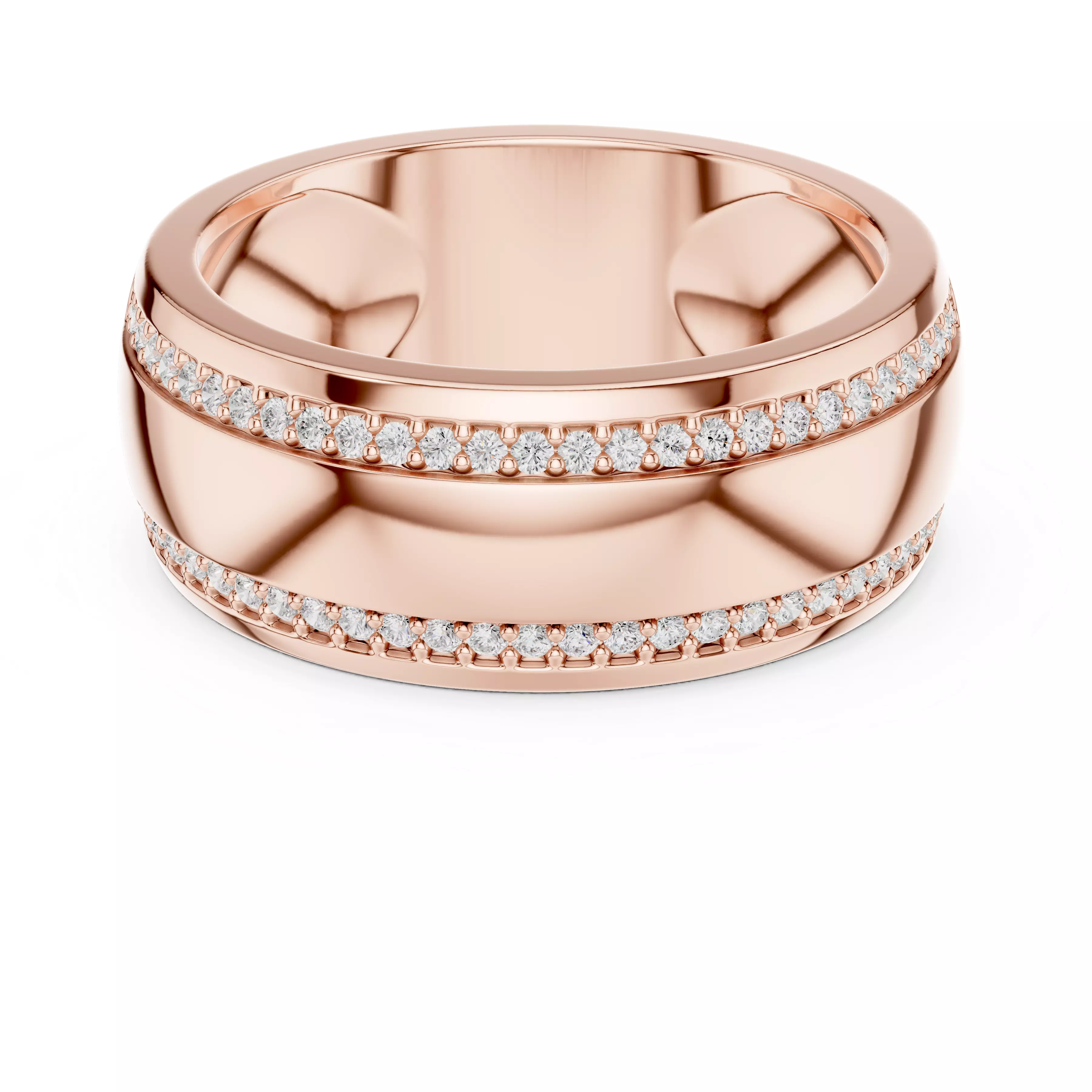 Diamond Band Ring 3dm stl renders details animation 3D print model