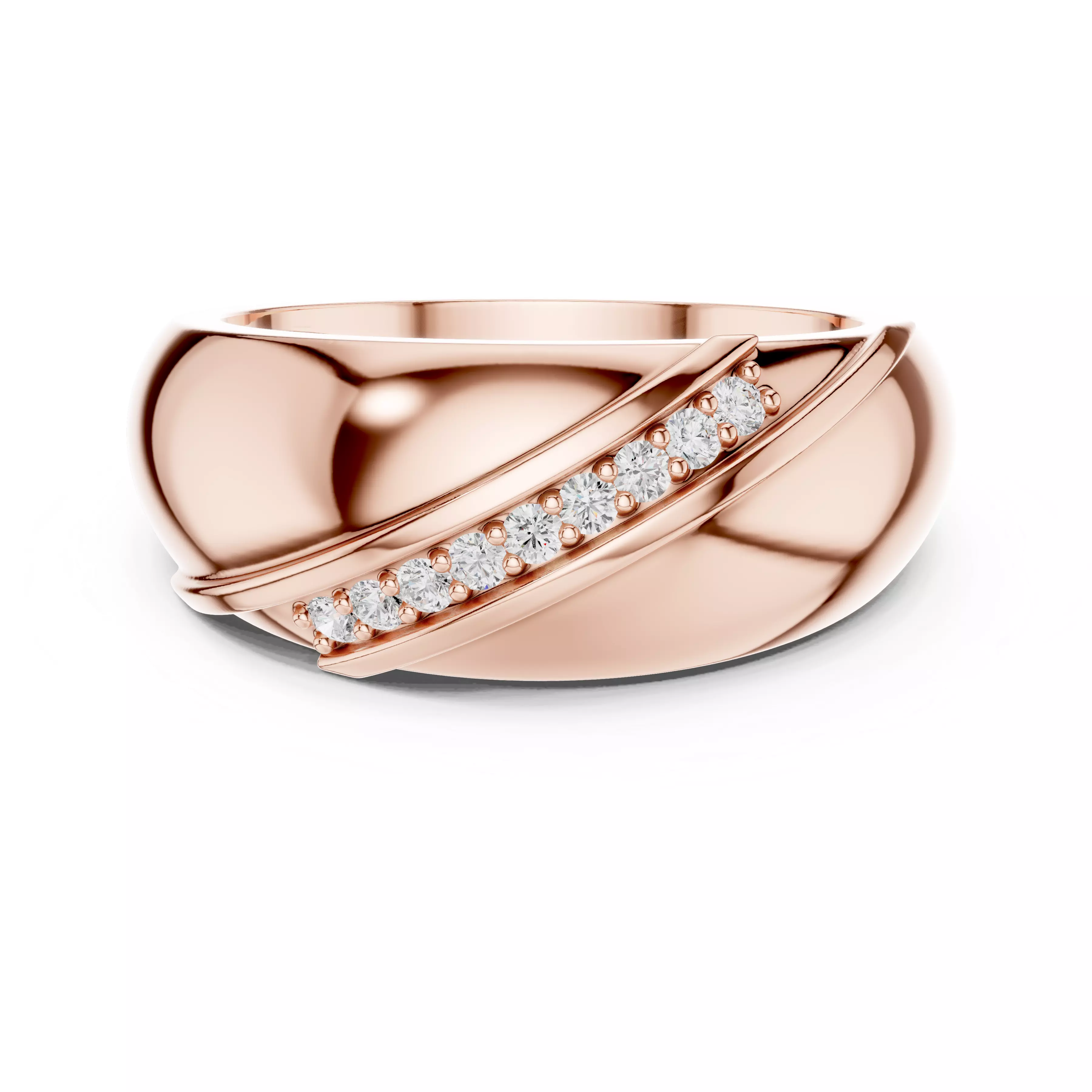 Diamond Band Ring 3dm stl renders details animation 3D print model