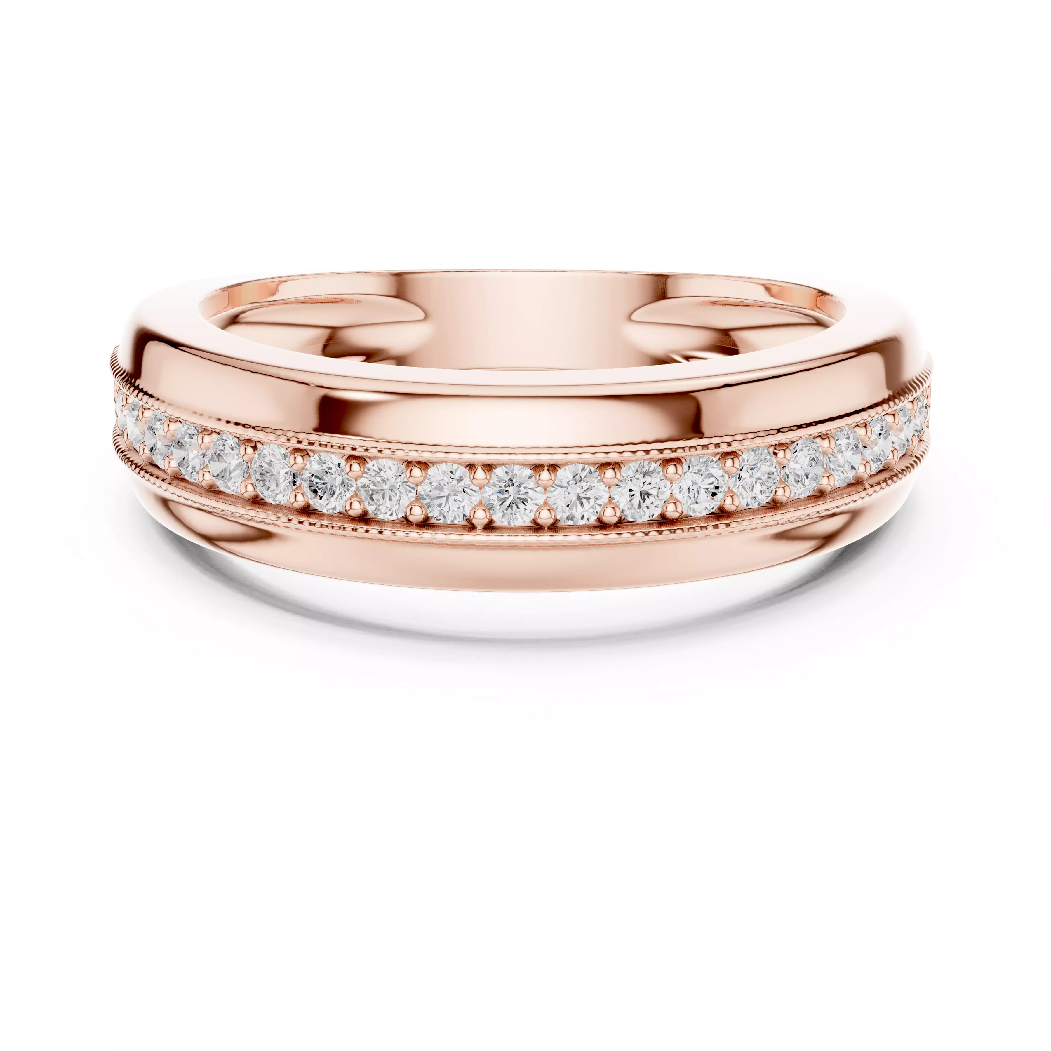 Diamond Band Ring 3dm stl renders details animation 3D print model