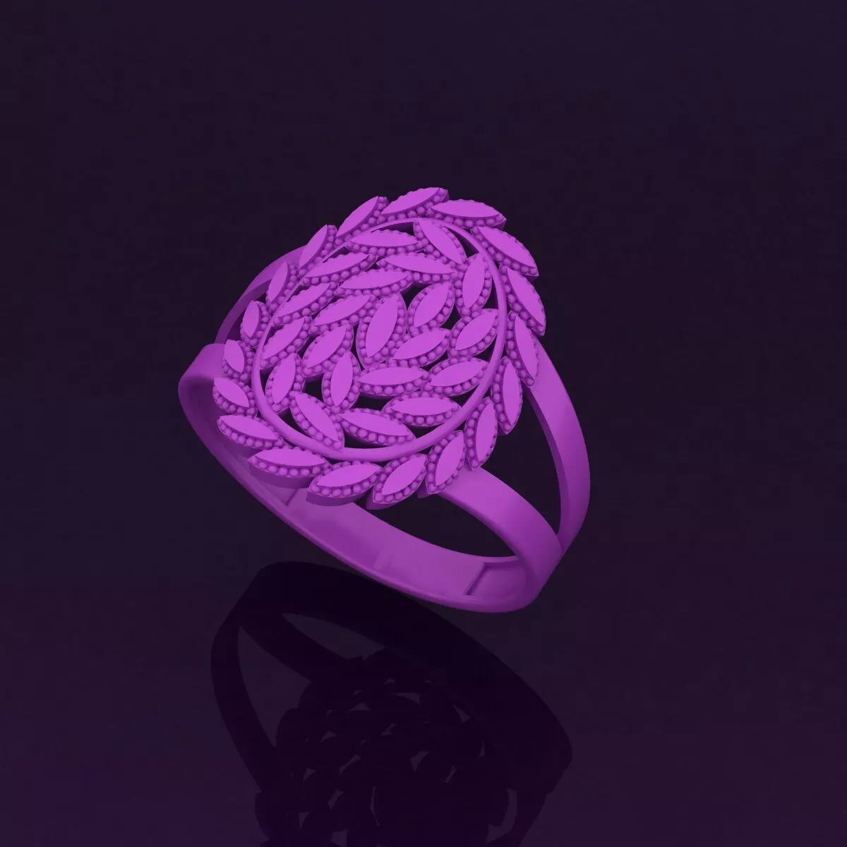 Modern Turkish Ring Design - Arabic Mesh Style 3D print model