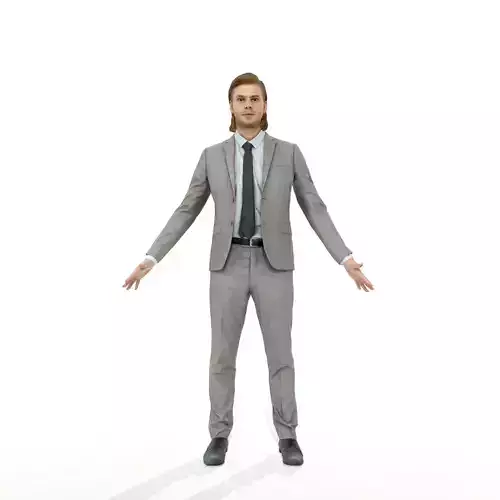 Full-body business woman and man pack