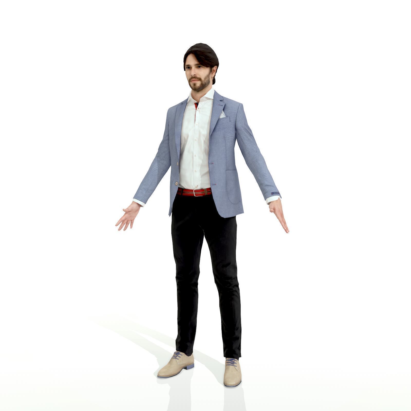 Man and woman pack with different styles Low-poly 3D model_19