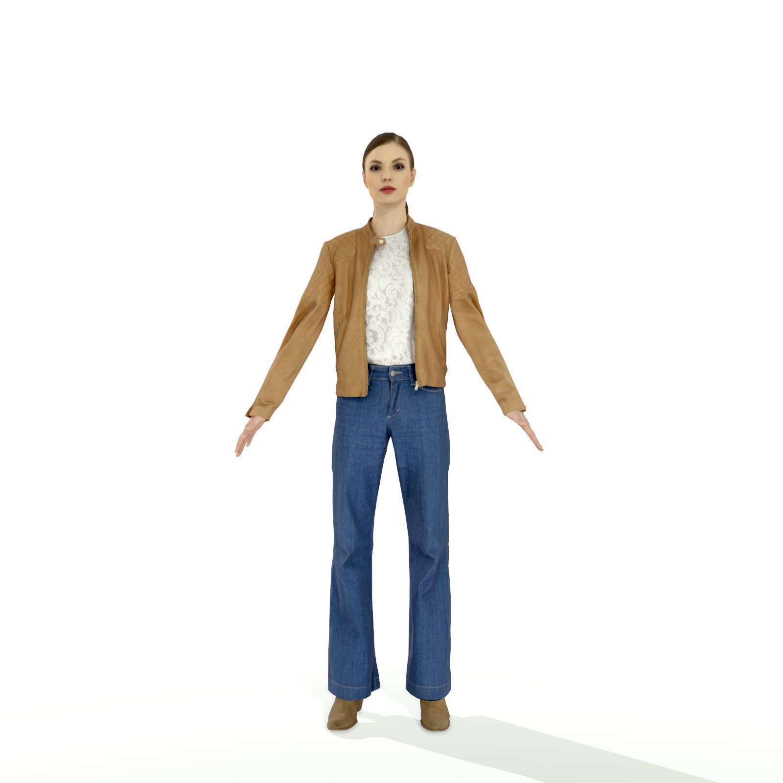Man and woman pack with different styles Low-poly 3D model_2