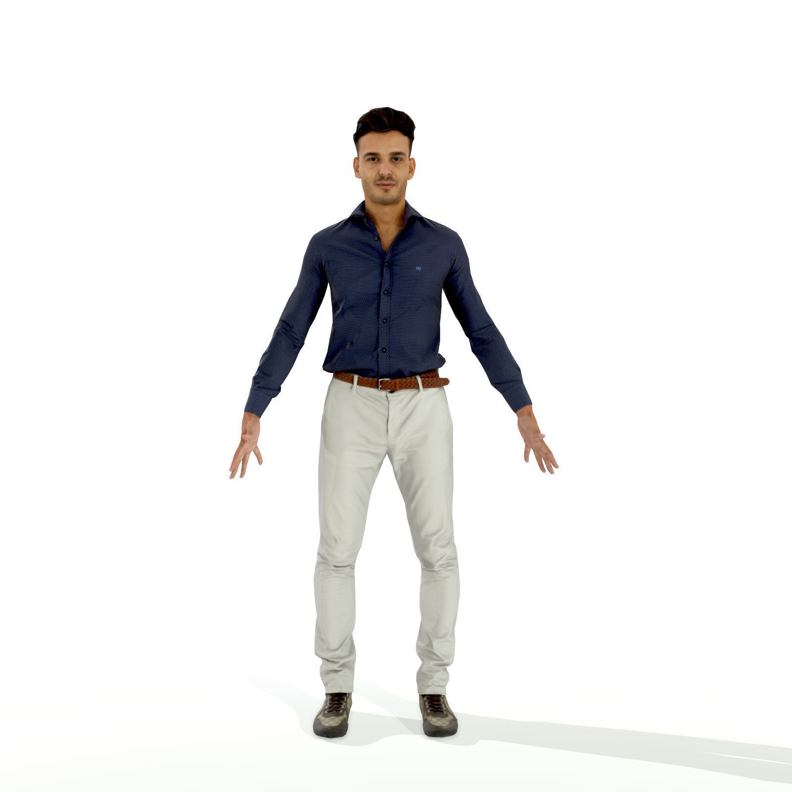 Man and woman pack with different styles Low-poly 3D model_1