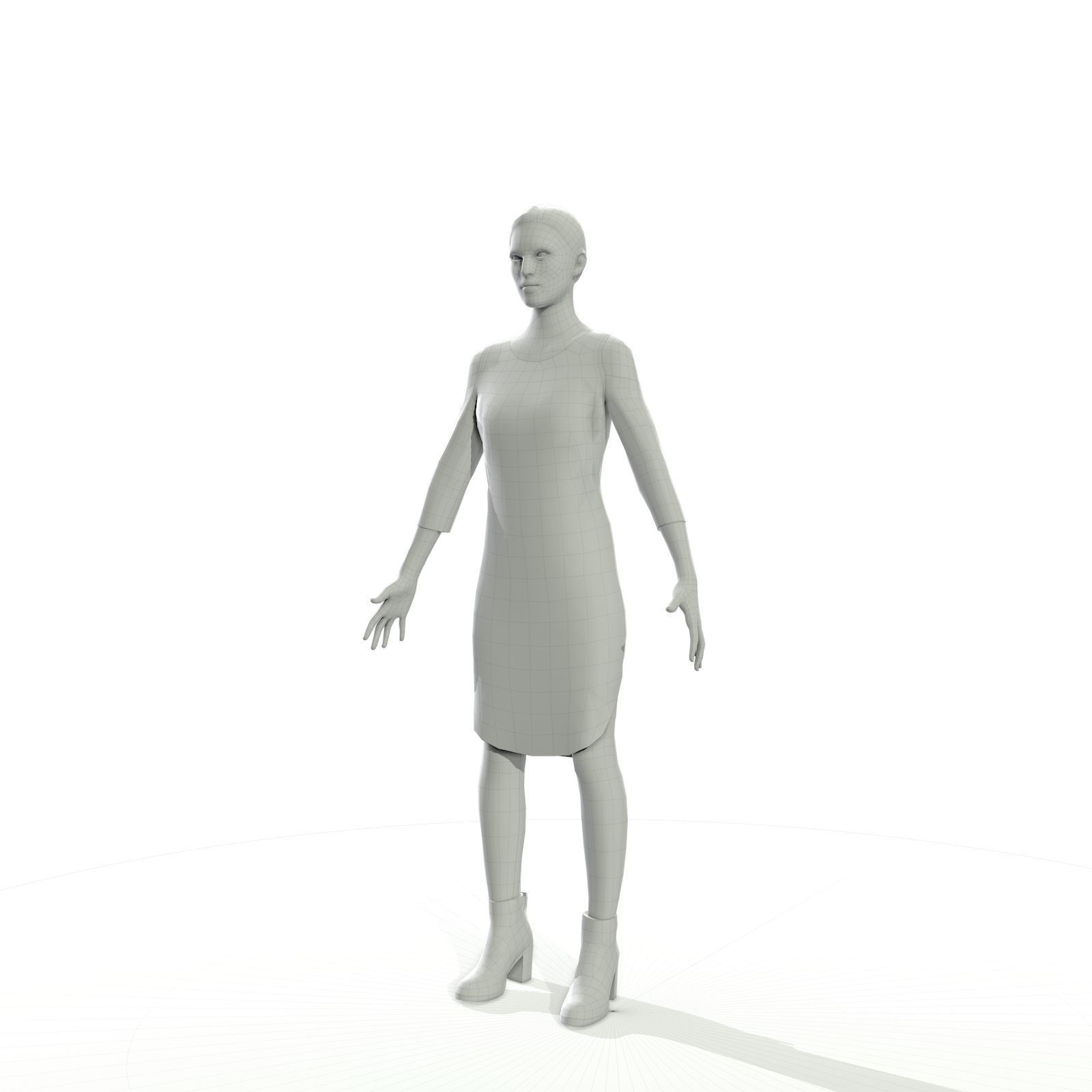 Man and woman pack with different styles Low-poly 3D model_21