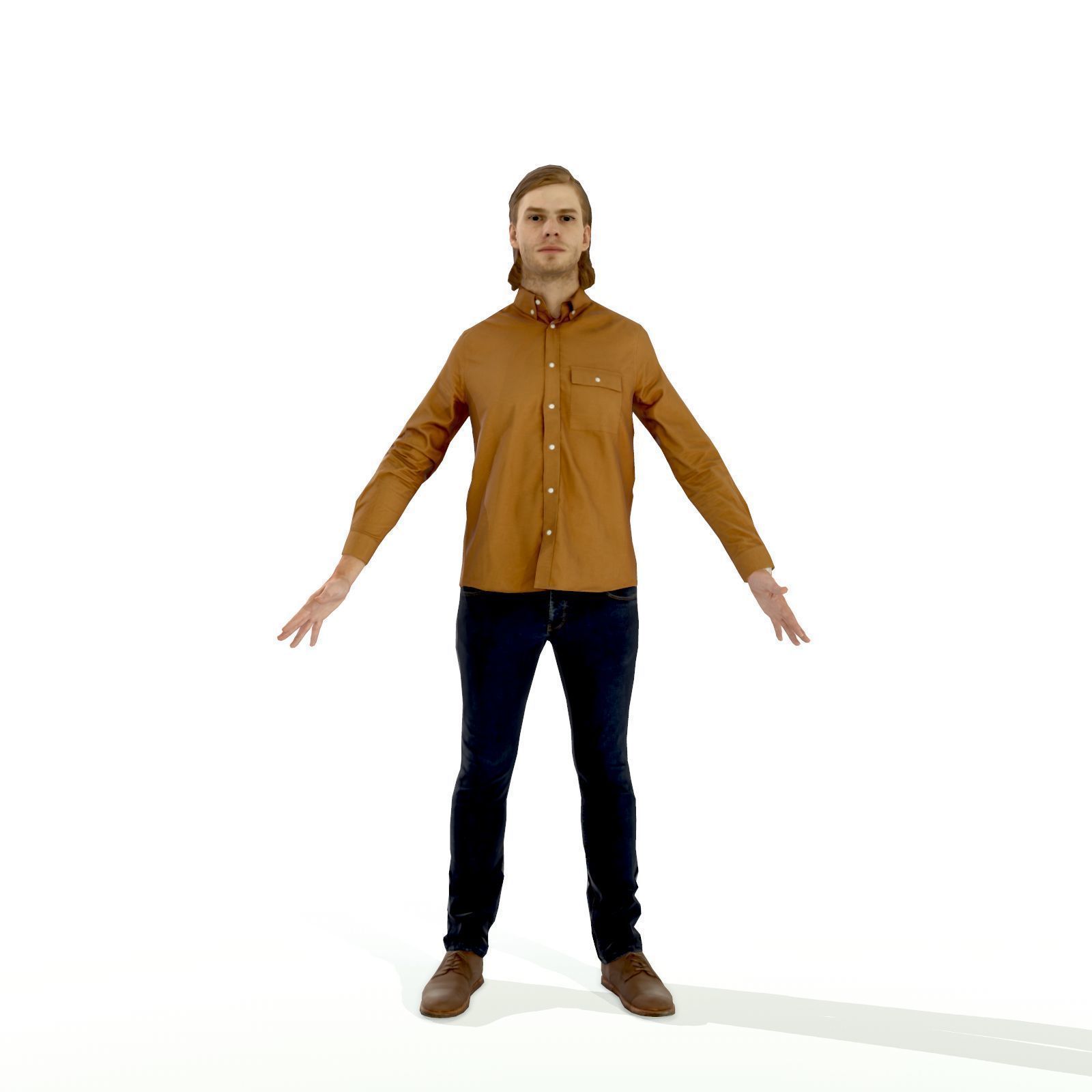 Man and woman pack with different styles Low-poly 3D model_22