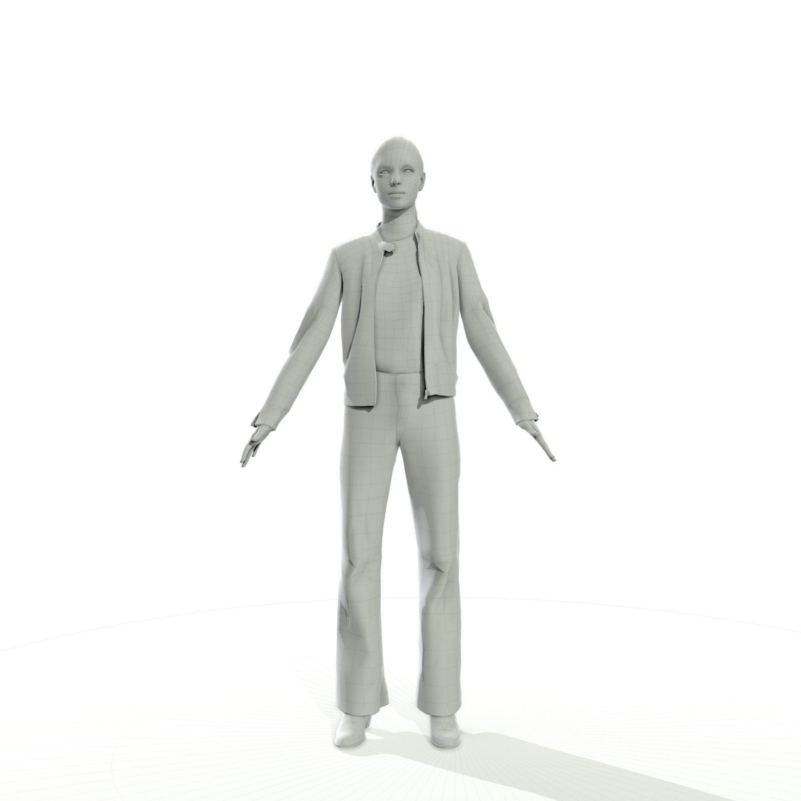 Man and woman pack with different styles Low-poly 3D model_6