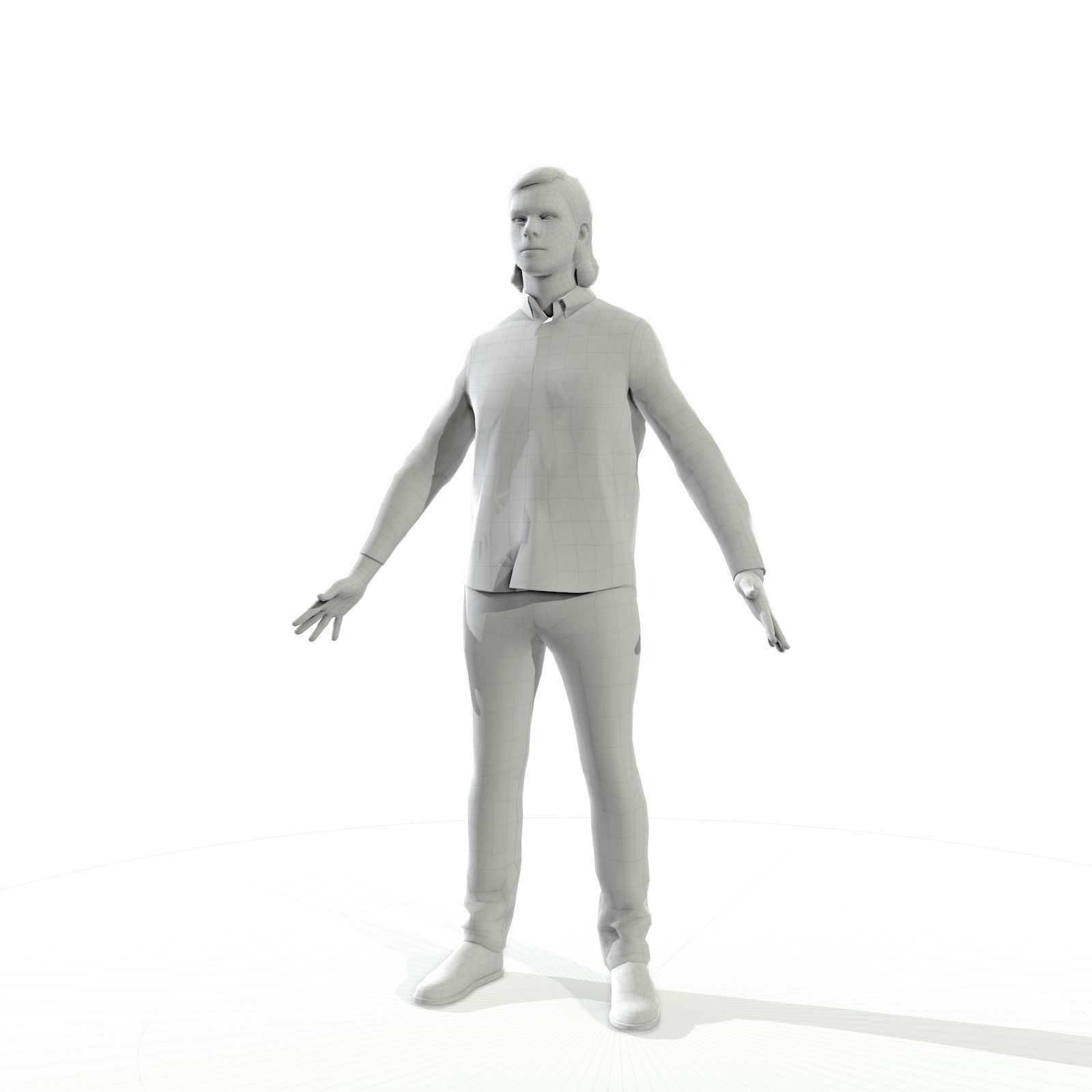 Man and woman pack with different styles Low-poly 3D model_15