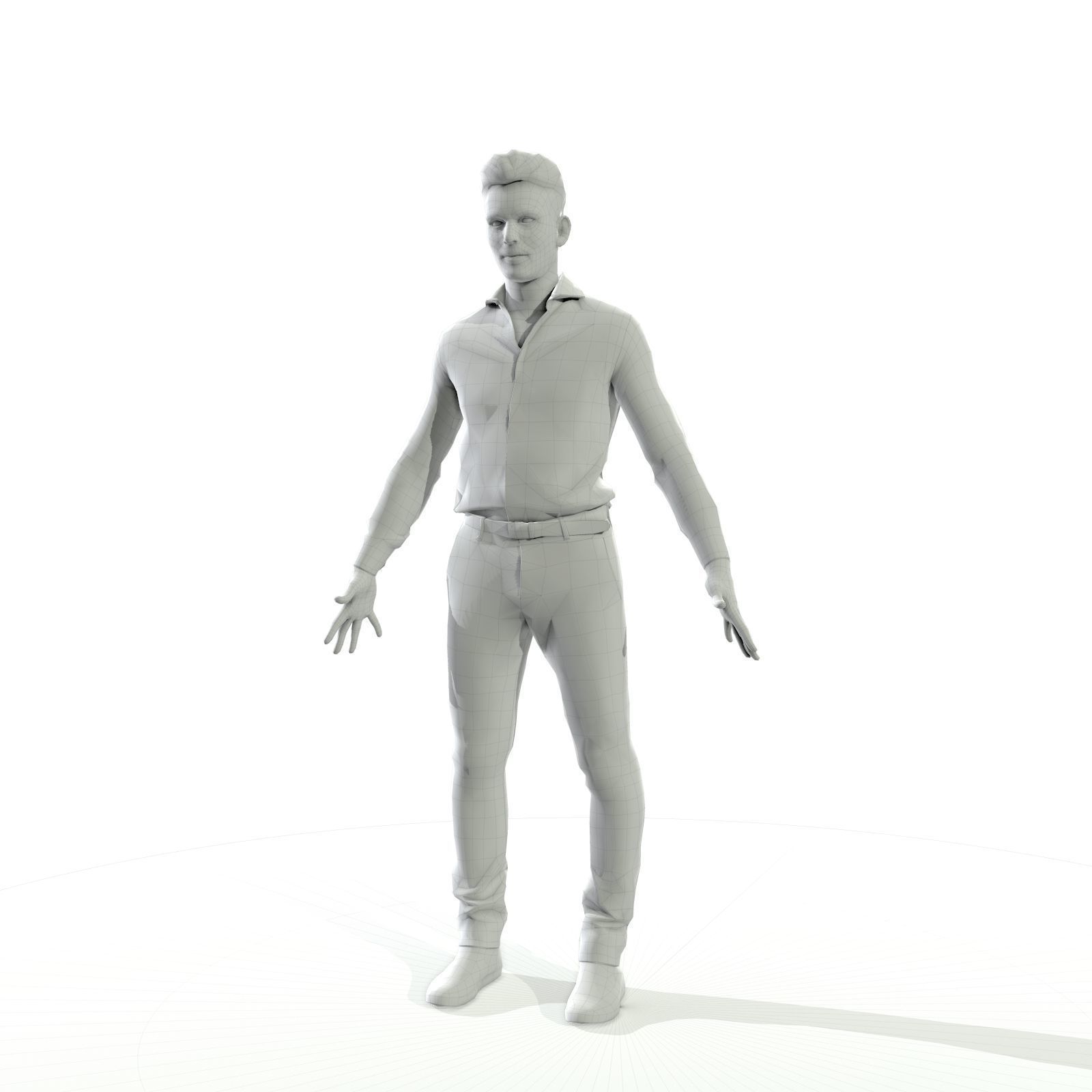 Man and woman pack with different styles Low-poly 3D model_17