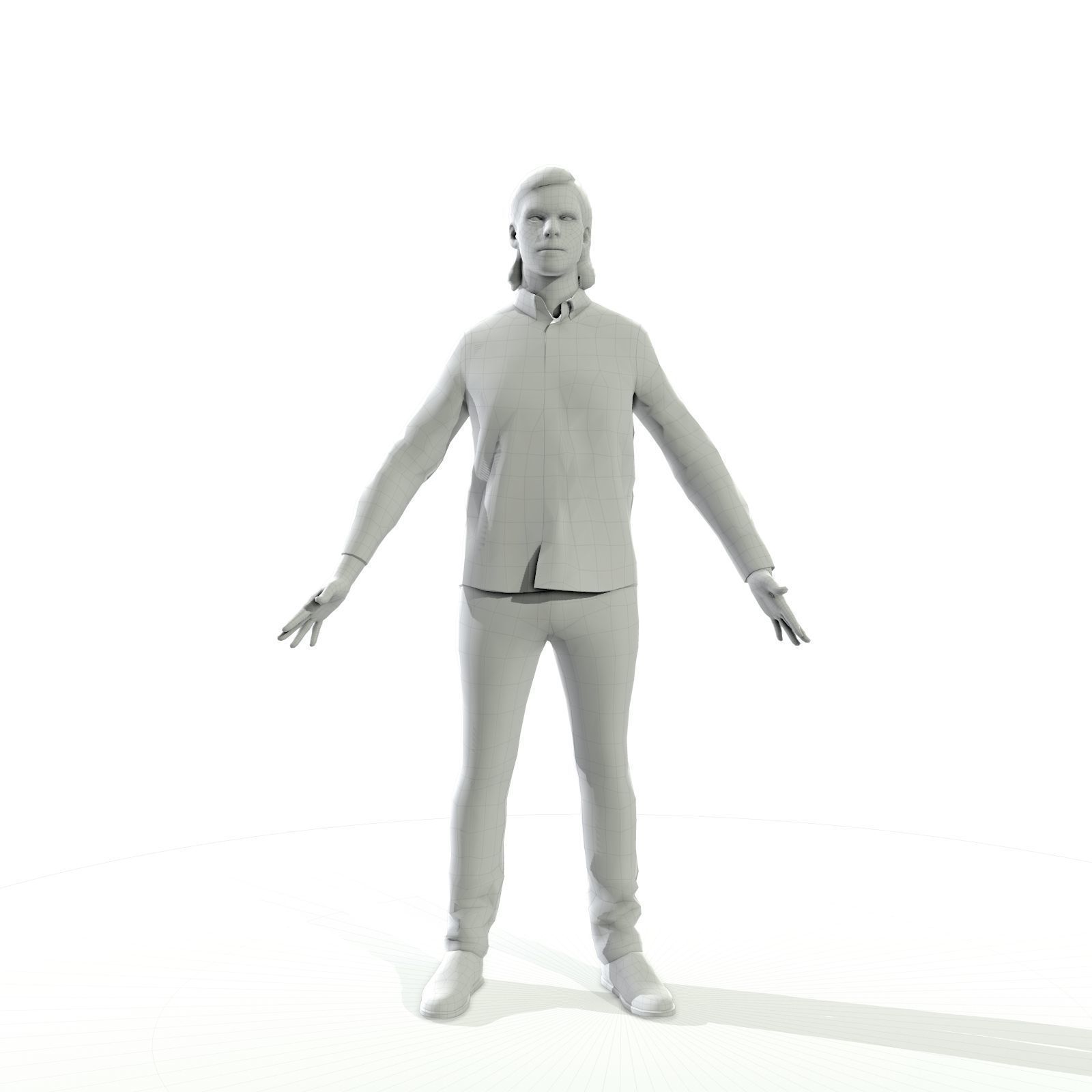 Man and woman pack with different styles Low-poly 3D model_12