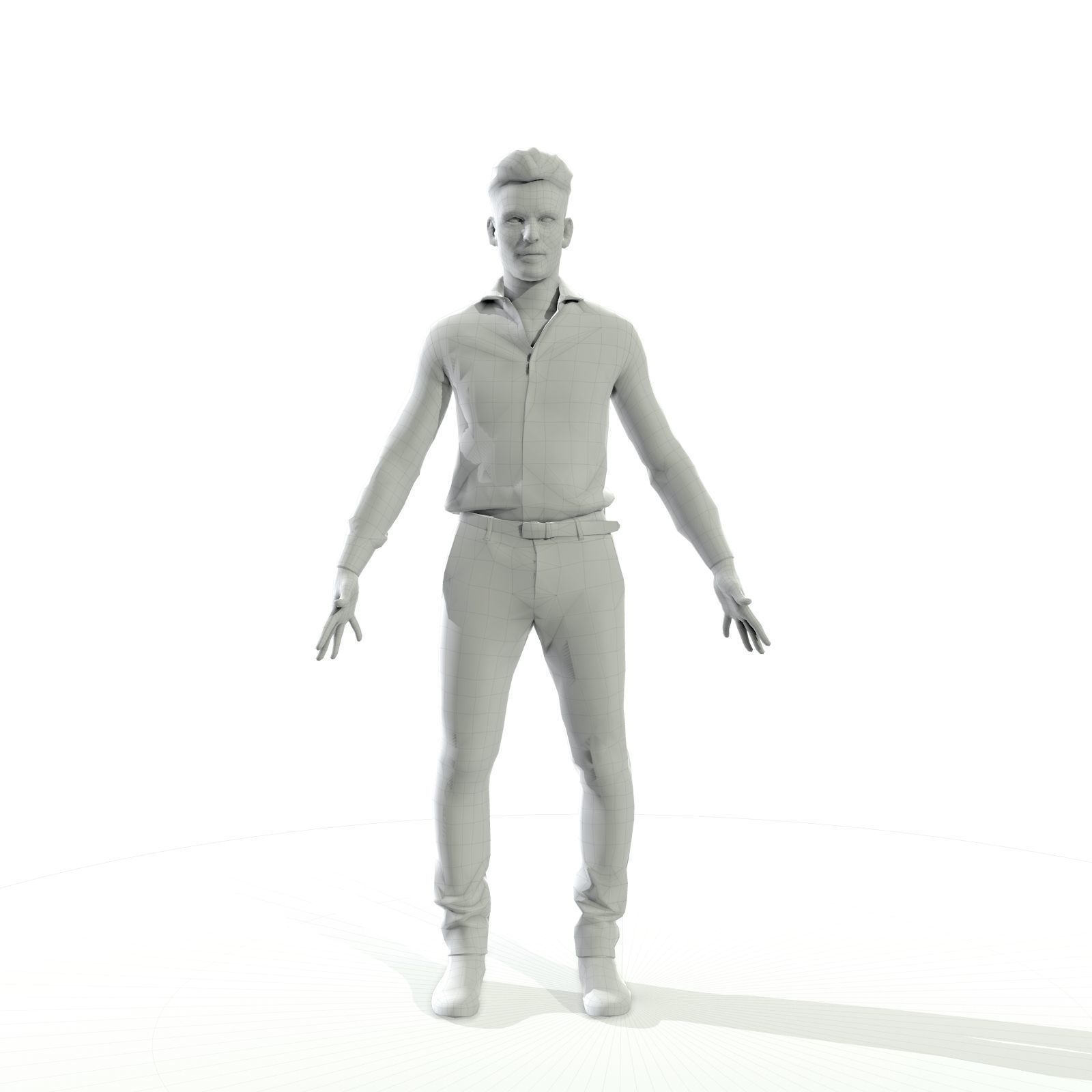 Man and woman pack with different styles Low-poly 3D model_9