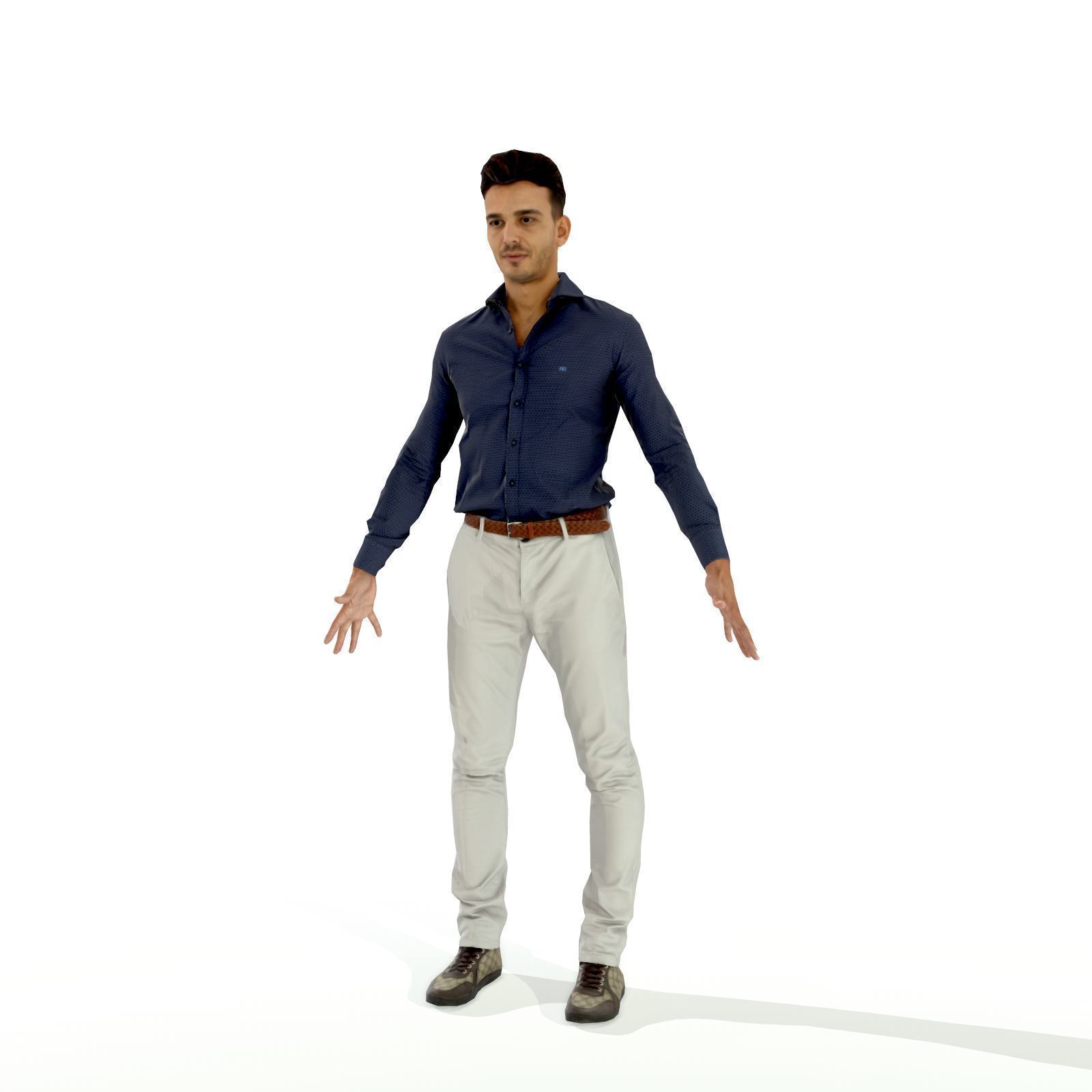 Man and woman pack with different styles Low-poly 3D model_16