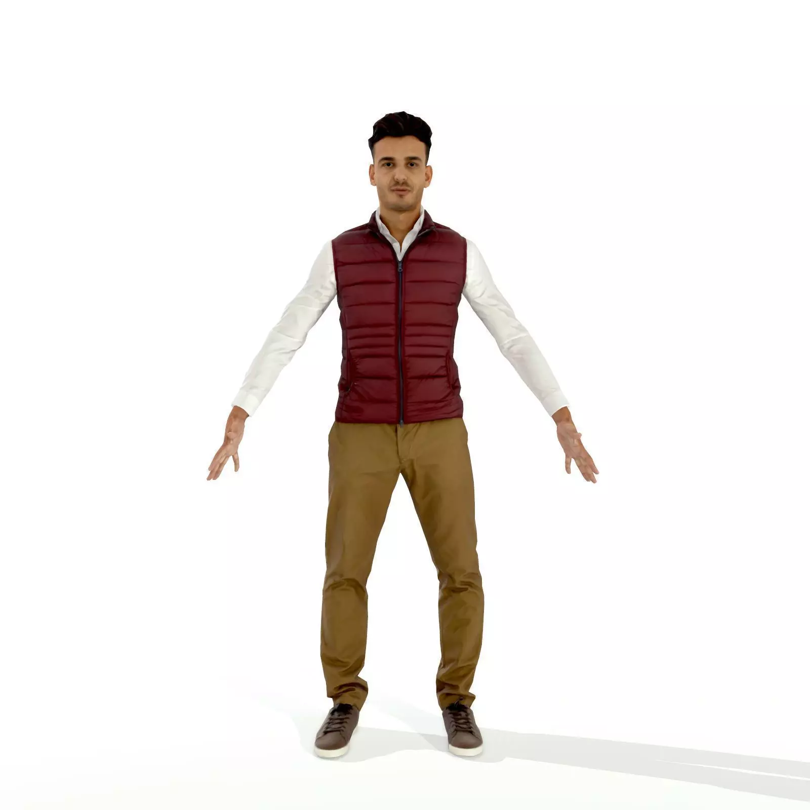 Full-body men and woman pack Low-poly 3D model_0