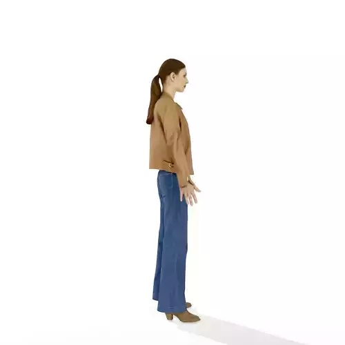 Brunette woman in casual clothes