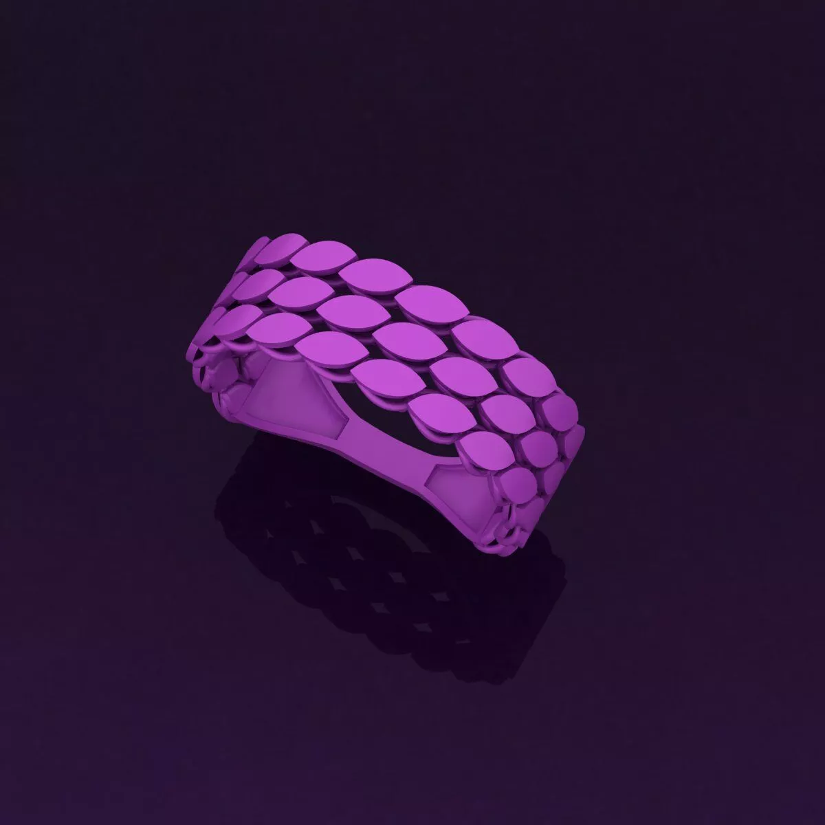 Modern Turkish Ring Design - Arabic Mesh Style 3D print model