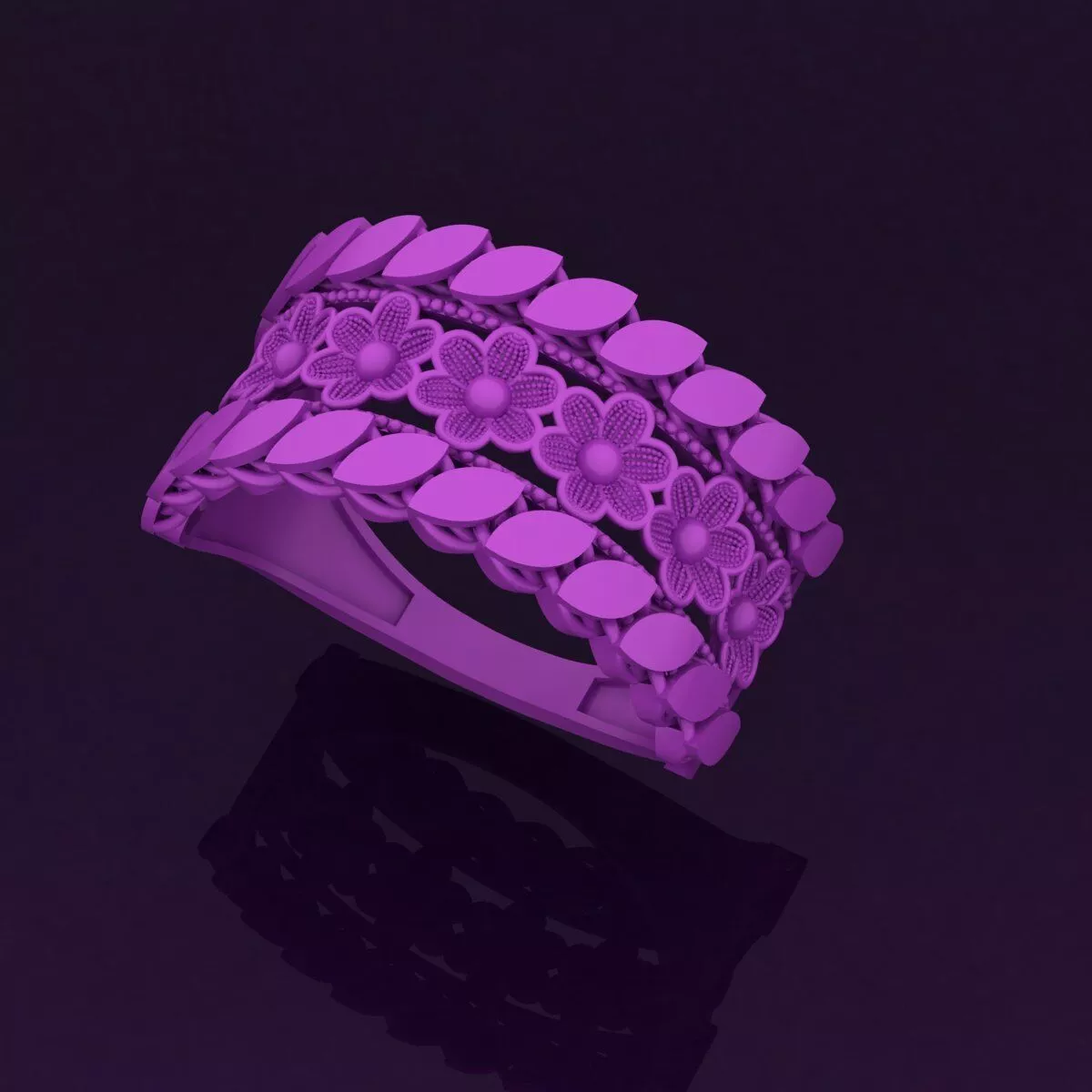 Modern Turkish Ring Design - Arabic Mesh Style 3D print model
