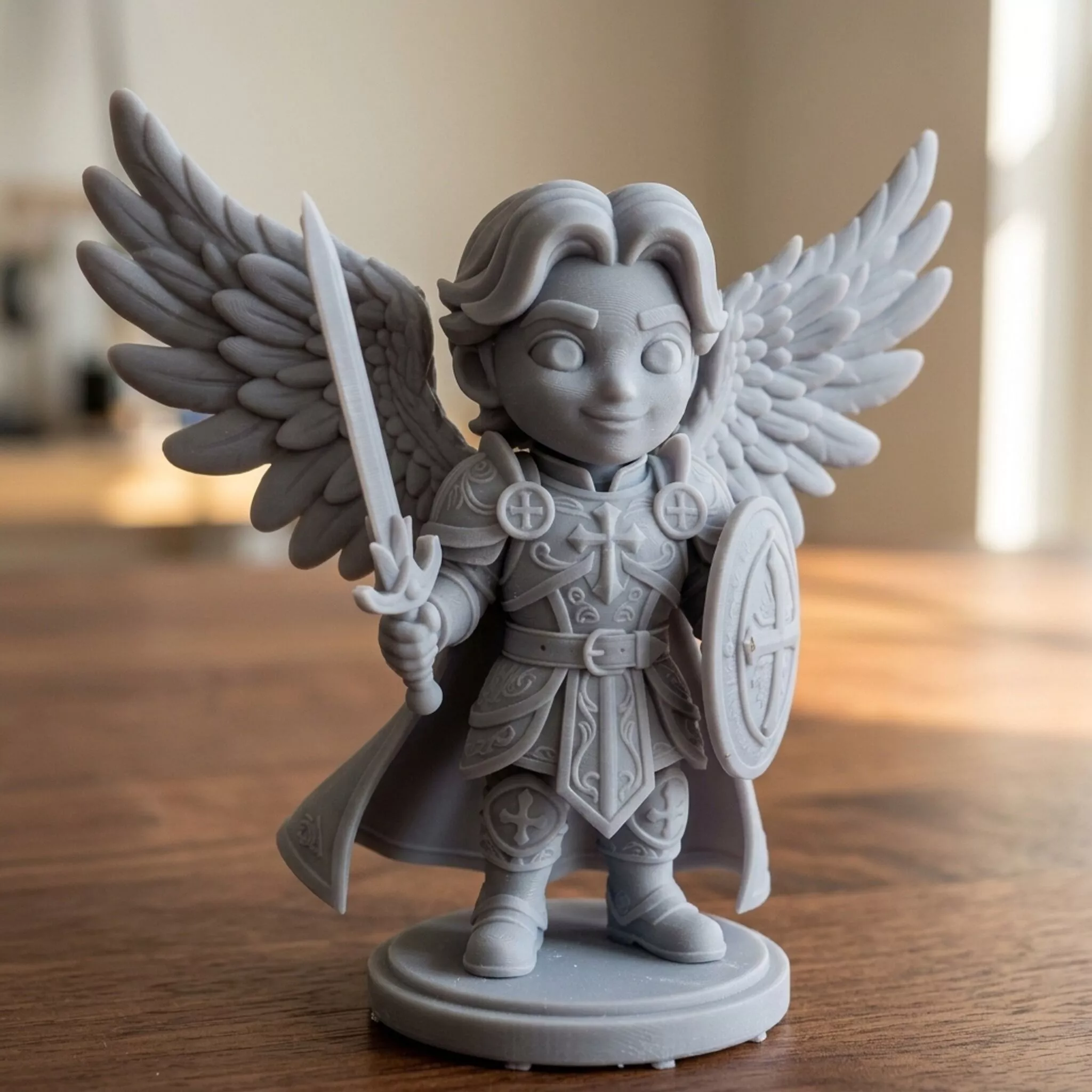 Archangel Michael Holding Sword 3D print model