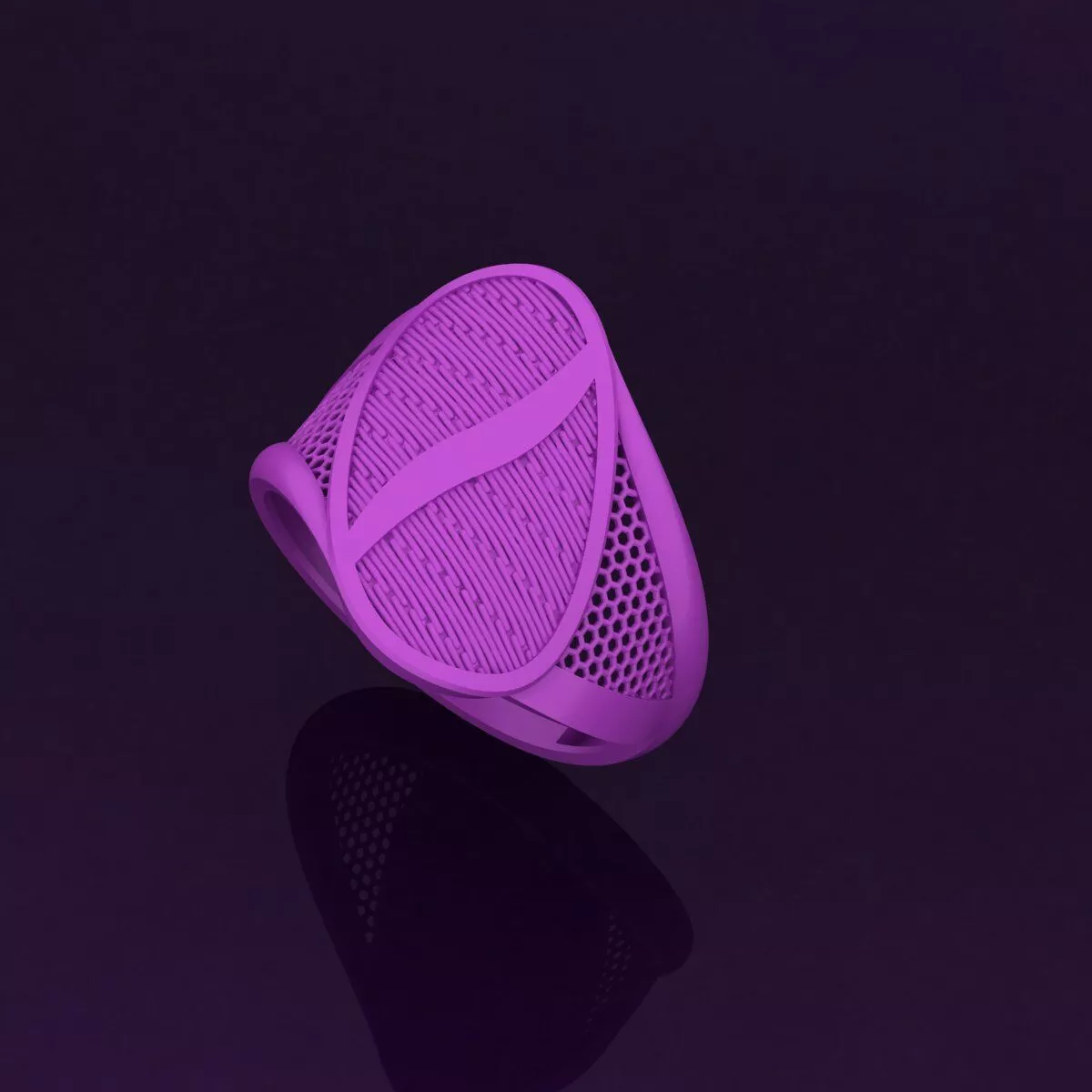 Modern Turkish Ring Design - Arabic Mesh Style 3D print model