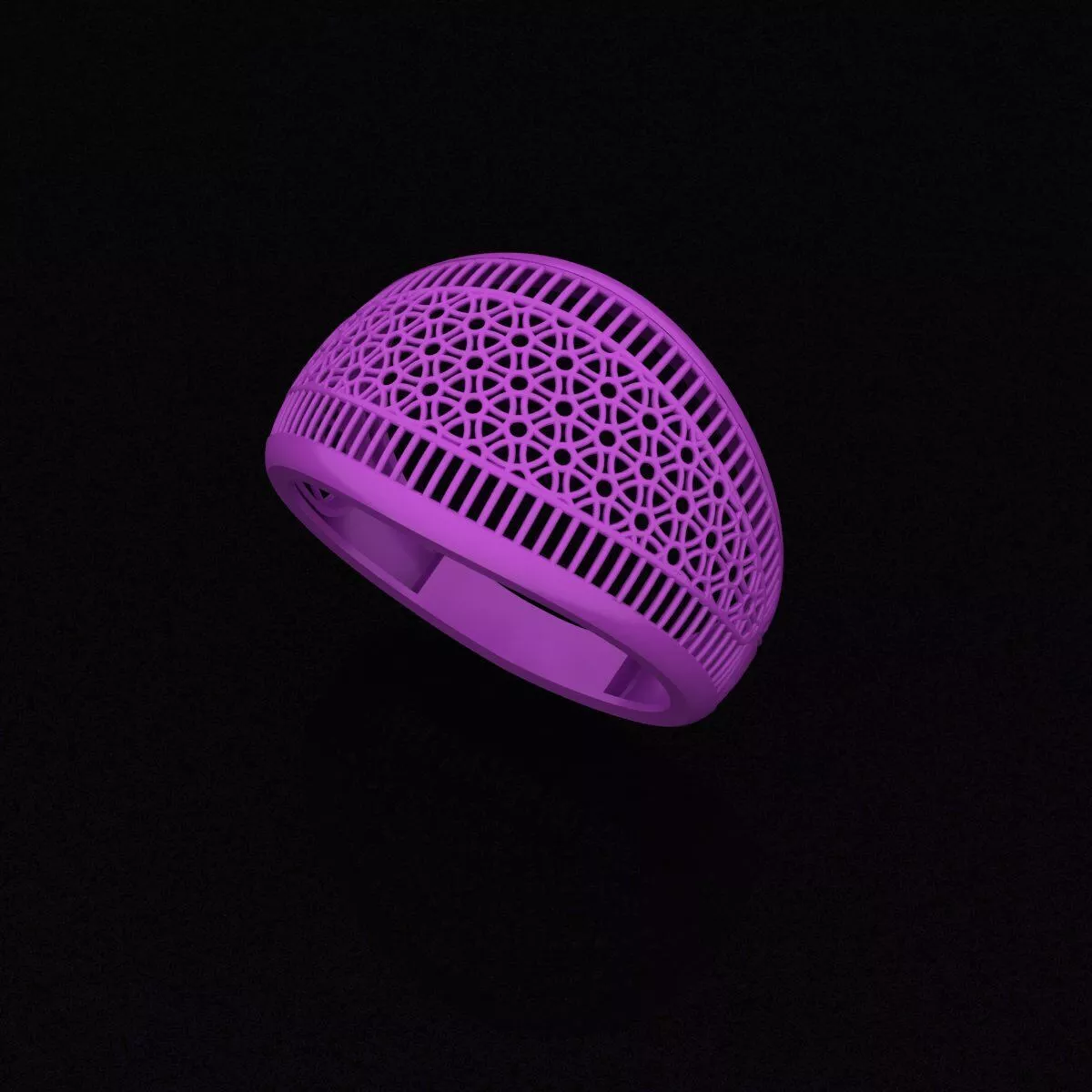 Modern Turkish Ring Design - Arabic Mesh Style 3D print model