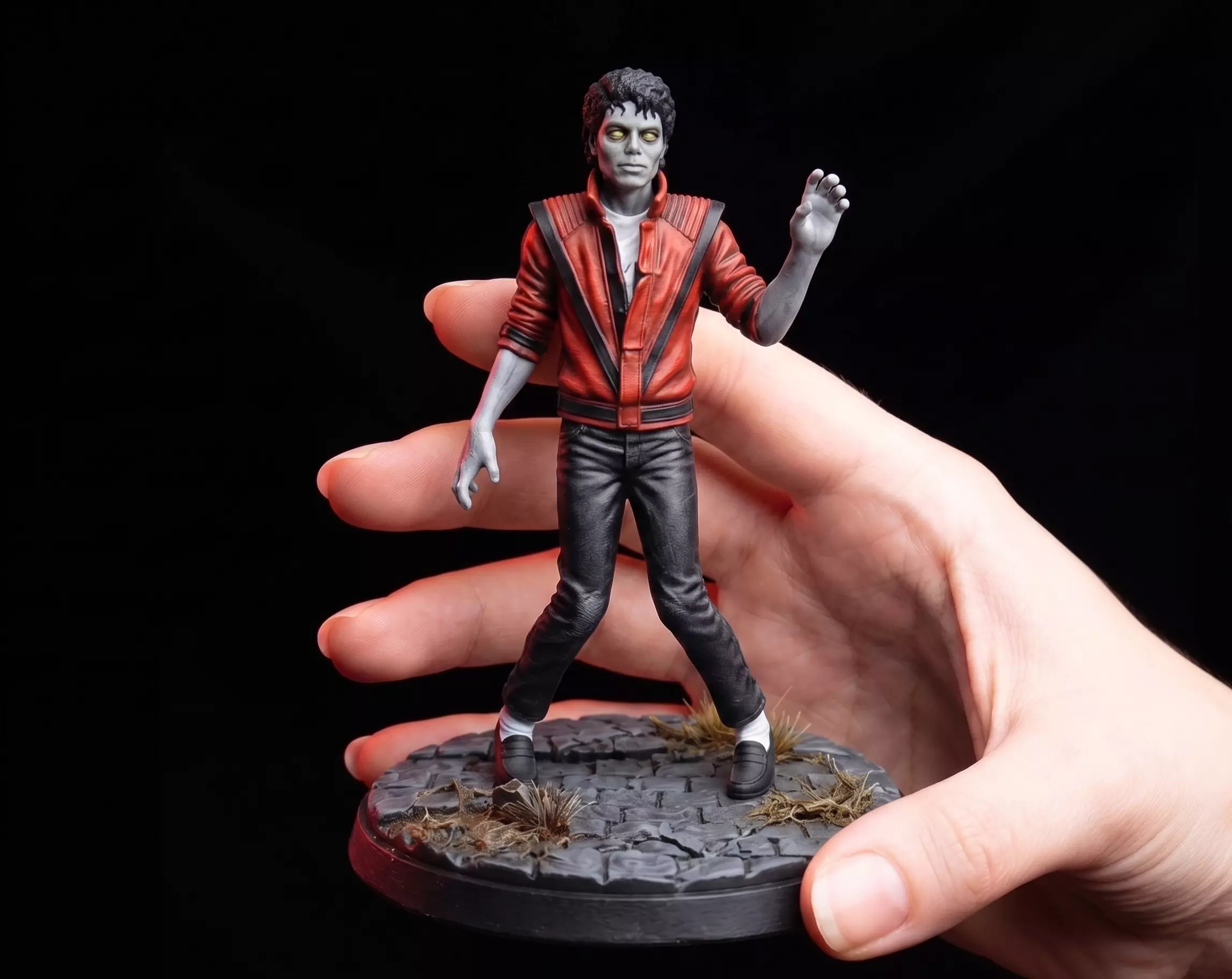 King of Pop Zombie Thriller Undead Dance Legend 28mm 32mm 75mm S 3D print model