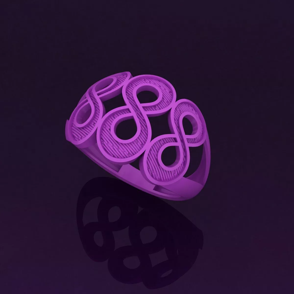 Modern Turkish Ring Design - Arabic Mesh Style 3D print model