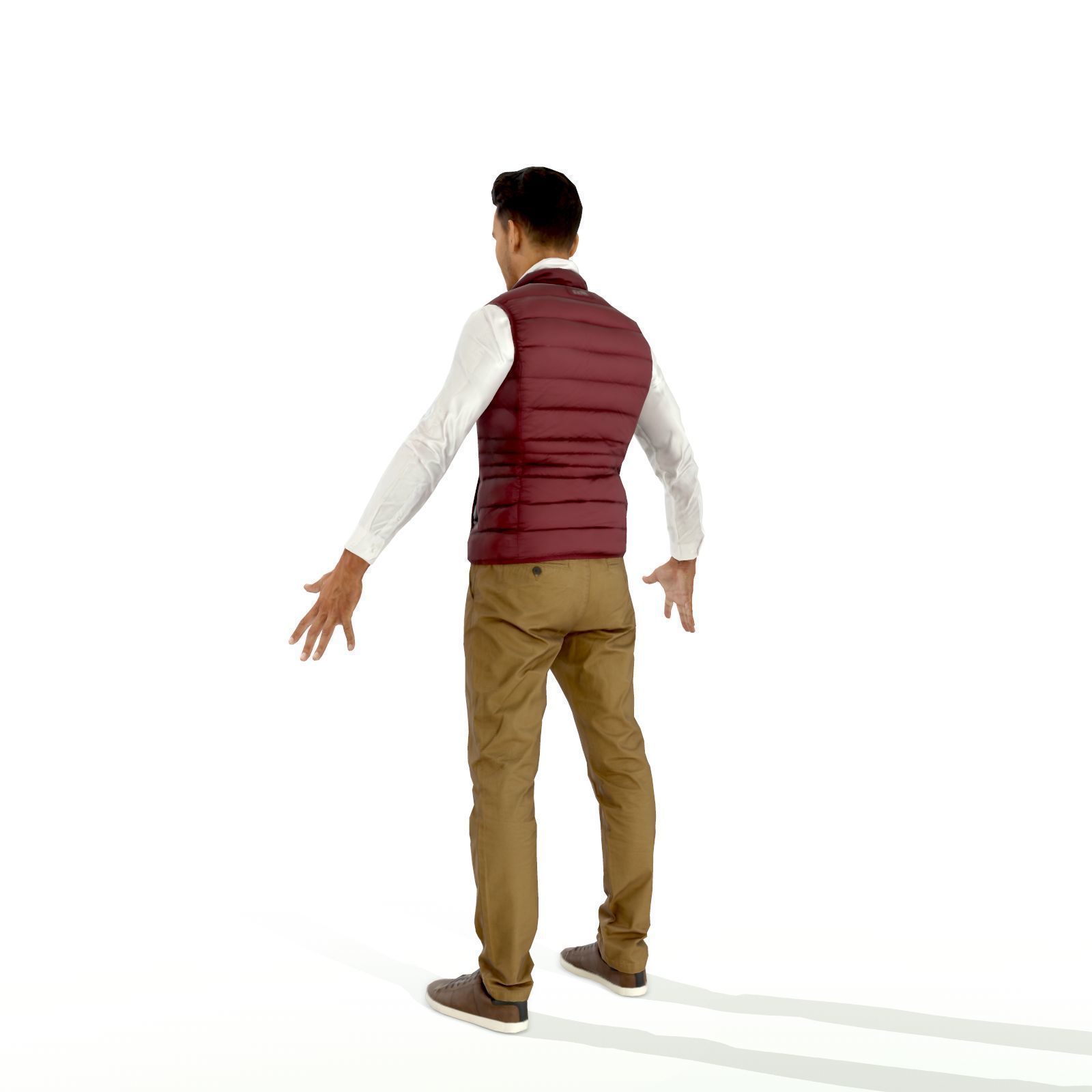 Business man in a dark vest Low-poly 3D model_31
