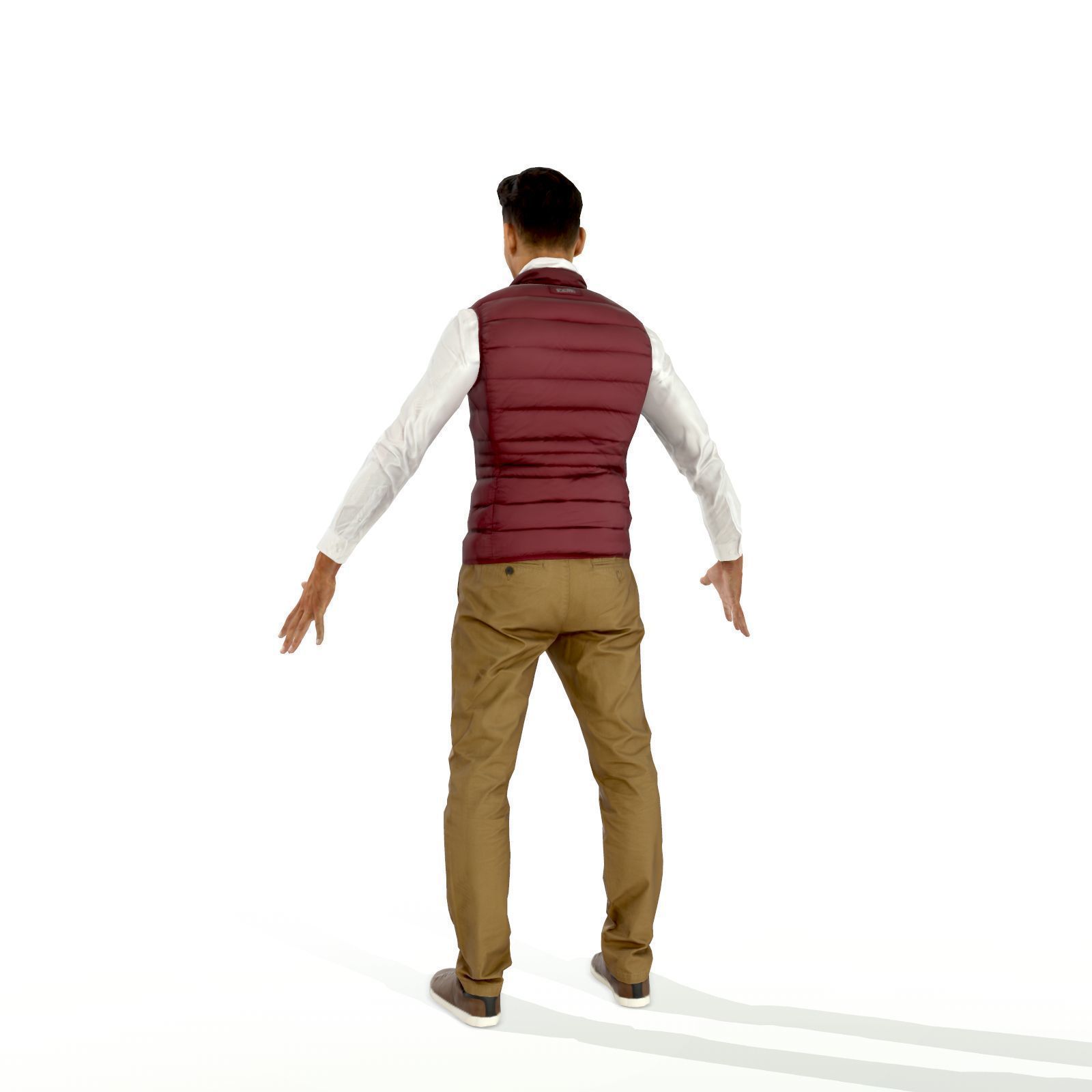 Business man in a dark vest Low-poly 3D model_18