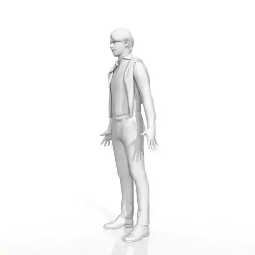 Business man with a bear in a vest