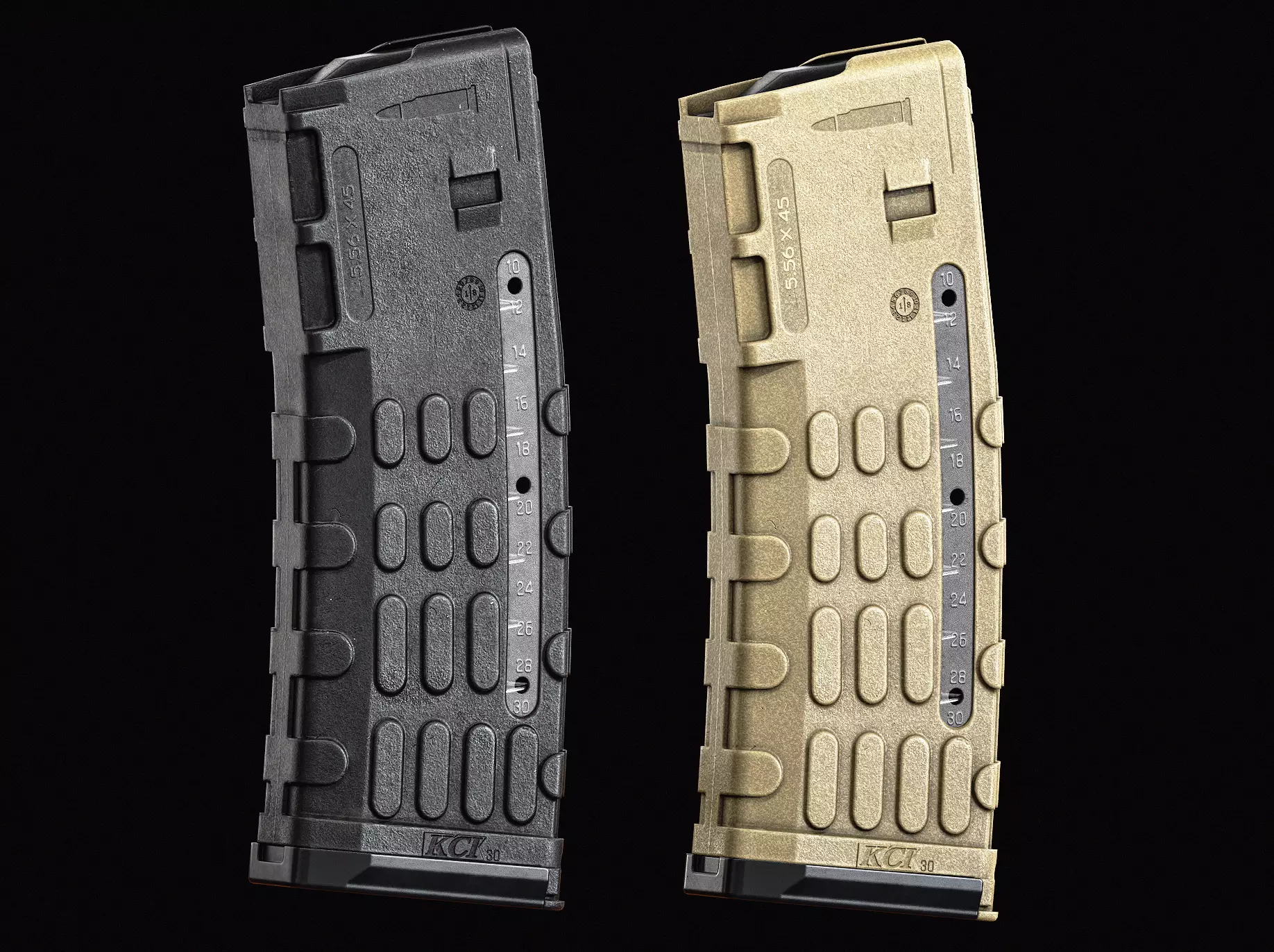 KCI AR-15 556mm 223m Windowed 30rd Magazine Low-poly 3D model